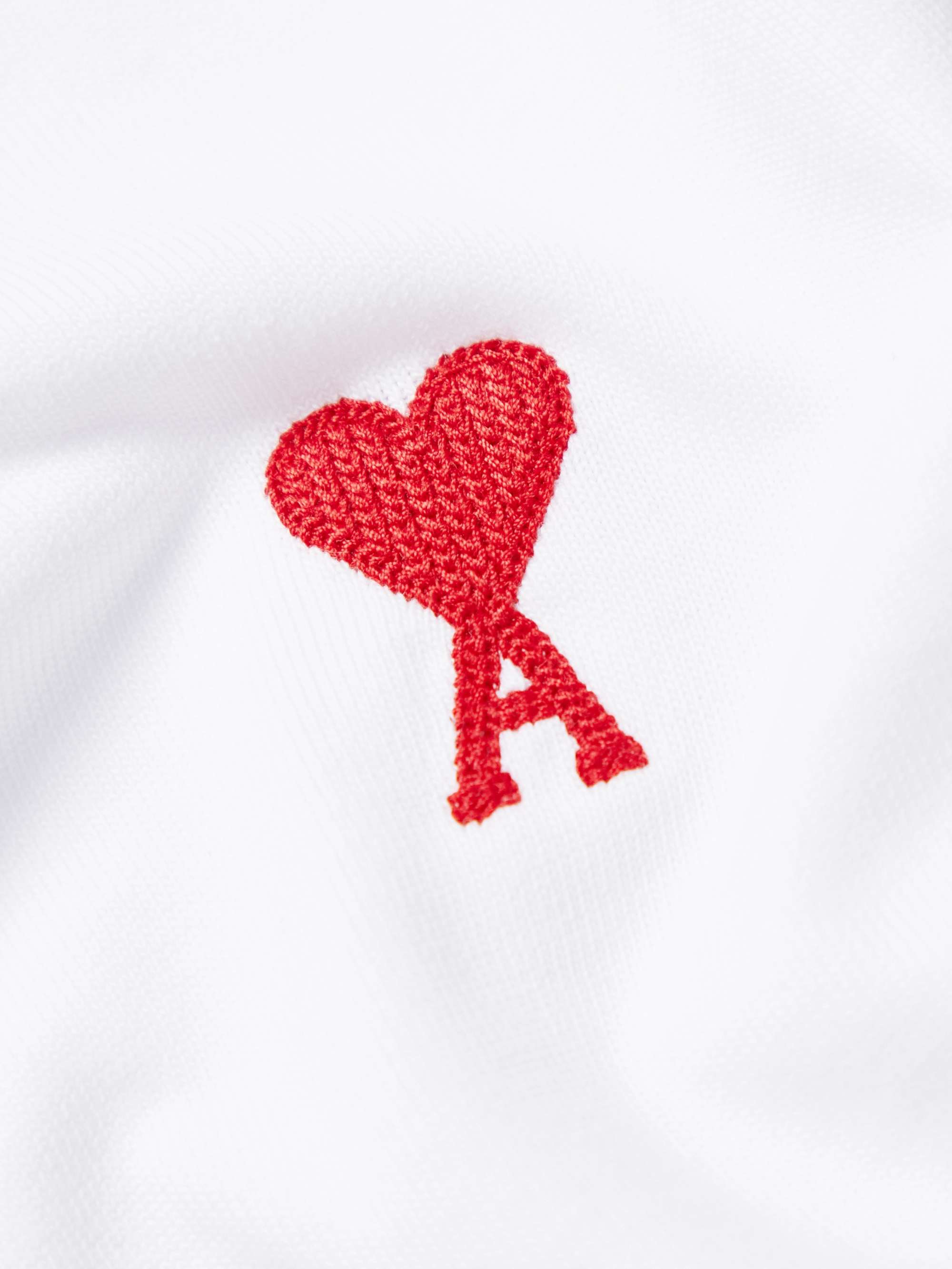 AMI PARIS Logo-Embroidered Cotton-Blend Jersey T-Shirt