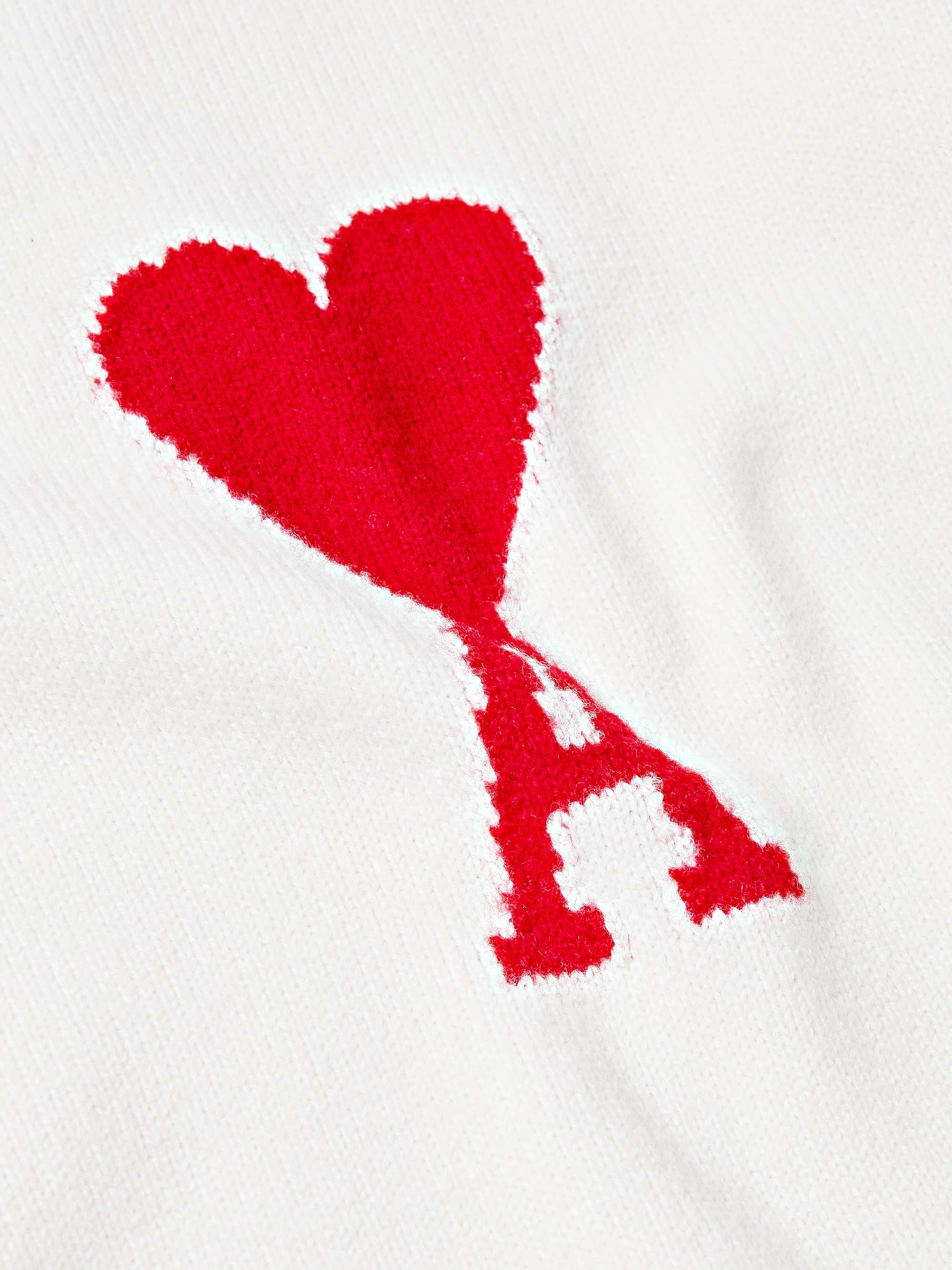 AMI PARIS Logo-Intarsia Virgin Wool Sweater