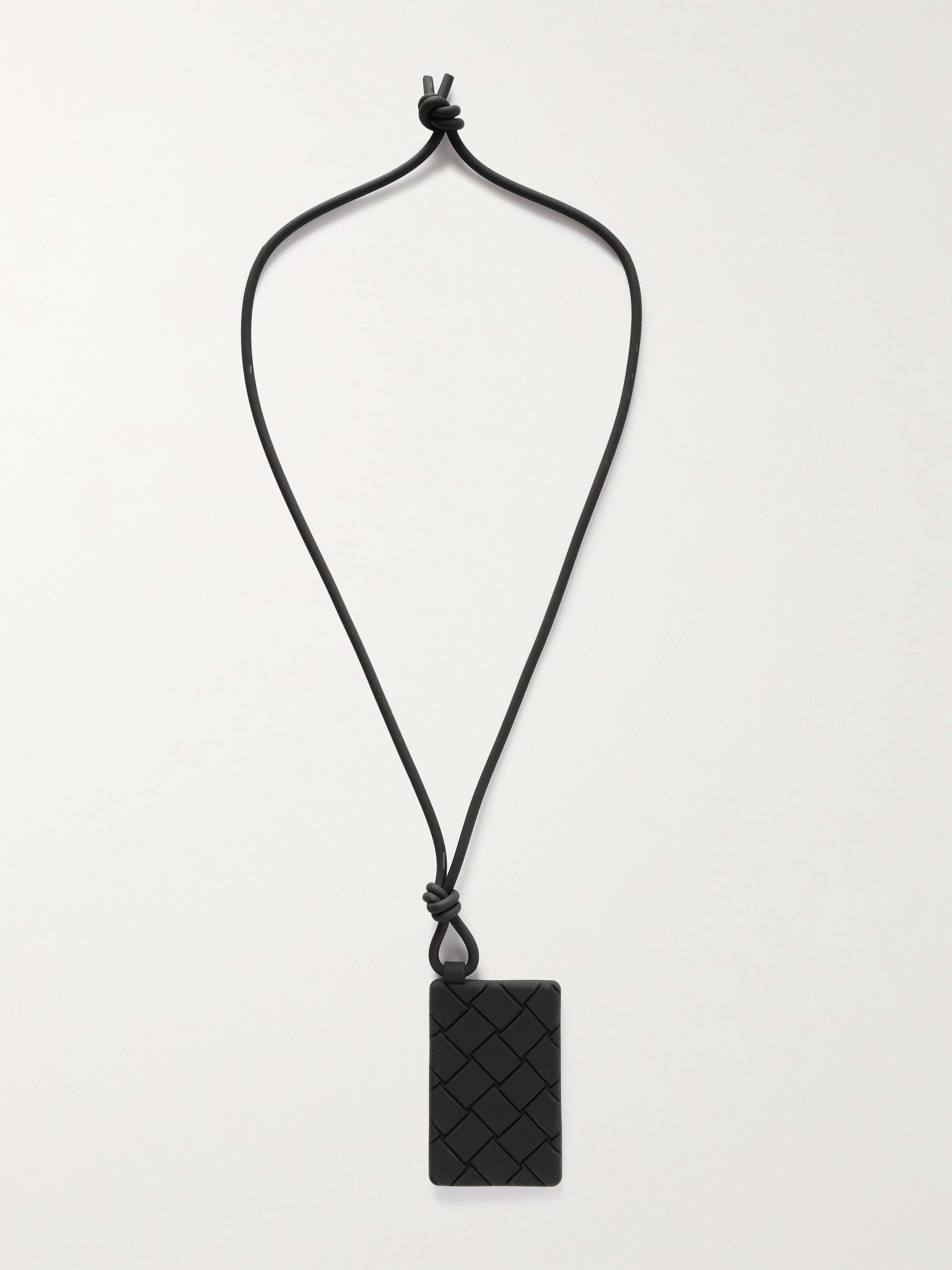 LOEWE - Logo-embossed leather card holder necklace | Selfridges.com