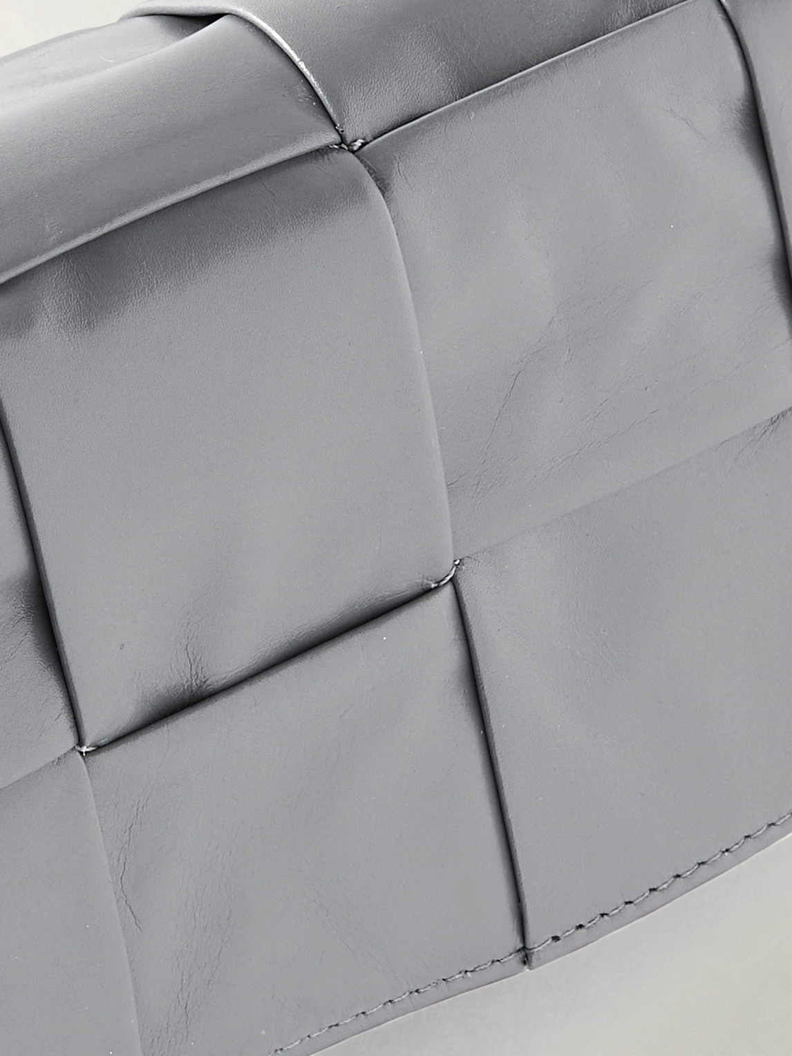 Shop Bottega Veneta Cassette Mini Intrecciato Leather Belt Bag In Gray