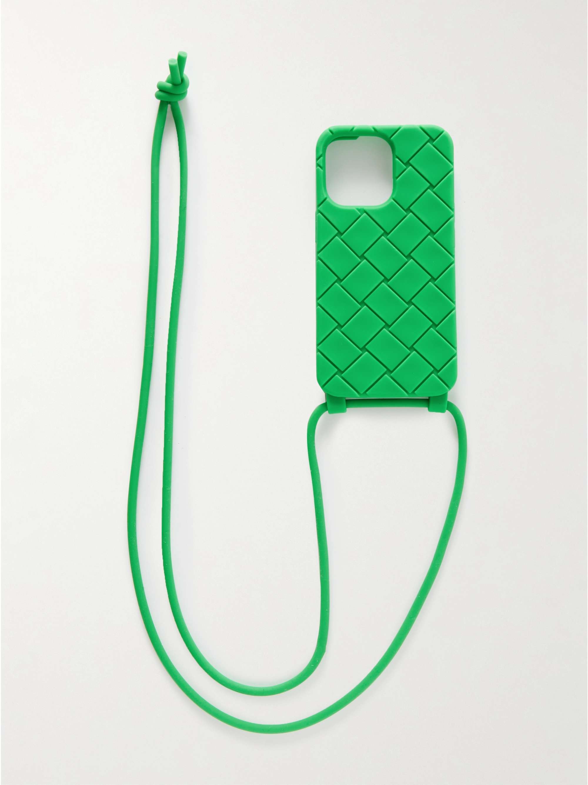 Intrecciato Rubber iPhone 13 Pro Case with Lanyard