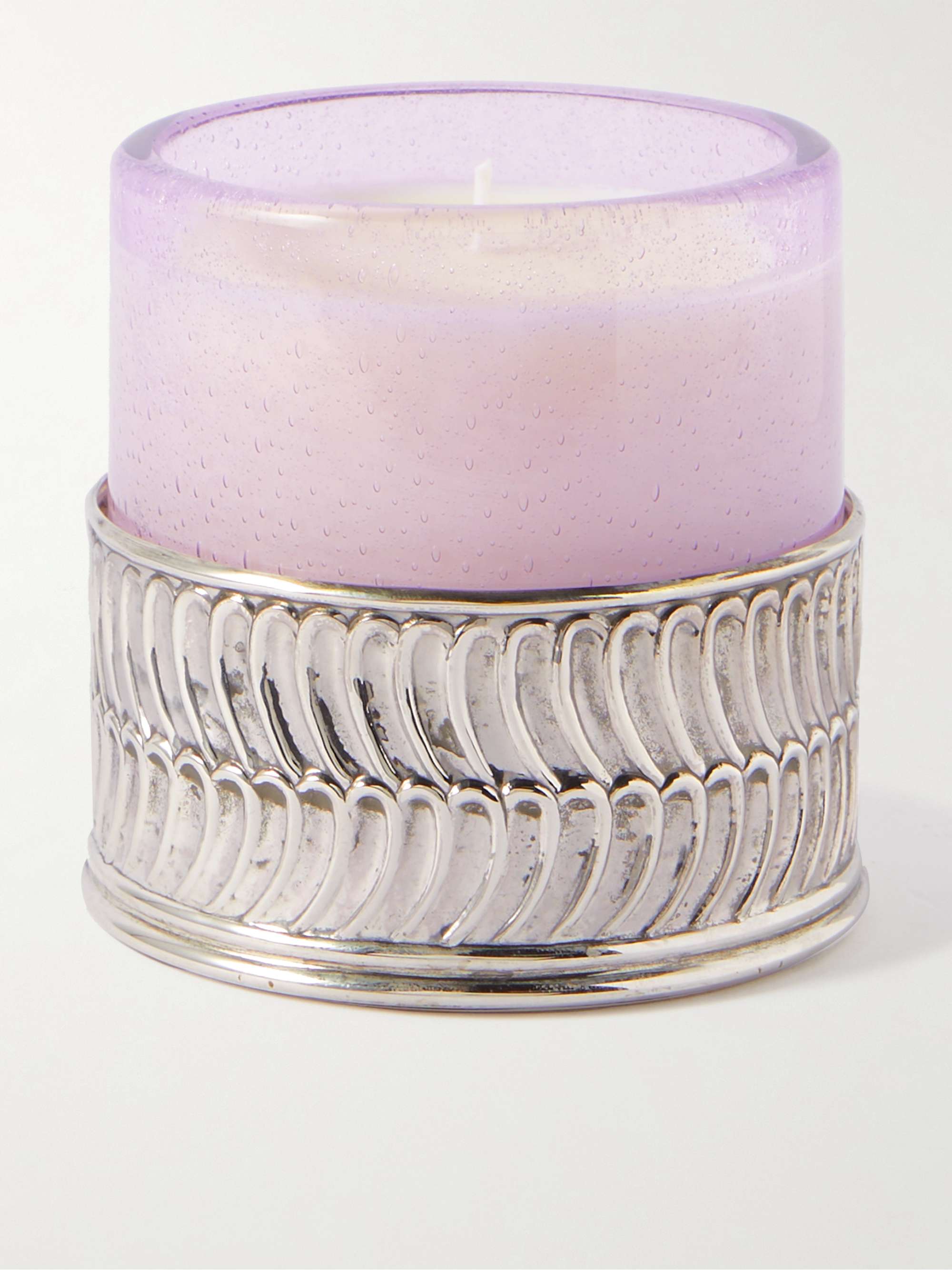 Scented Candle and Sterling Silver Candlestick Set