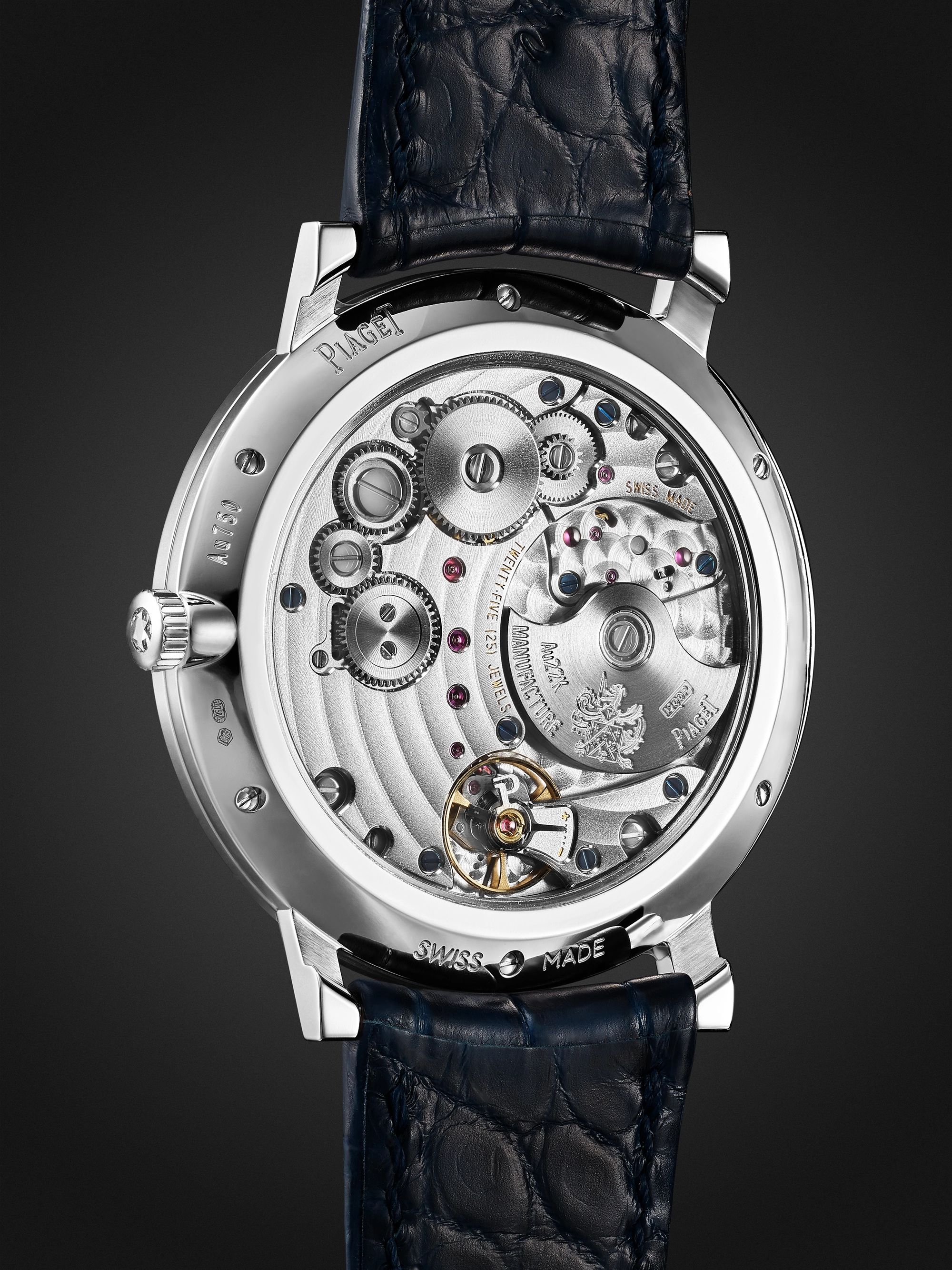 PIAGET Altiplano Automatic 41mm 18-Karat White Gold, Alligator and Diamond Watch, Ref. No. G0A44075