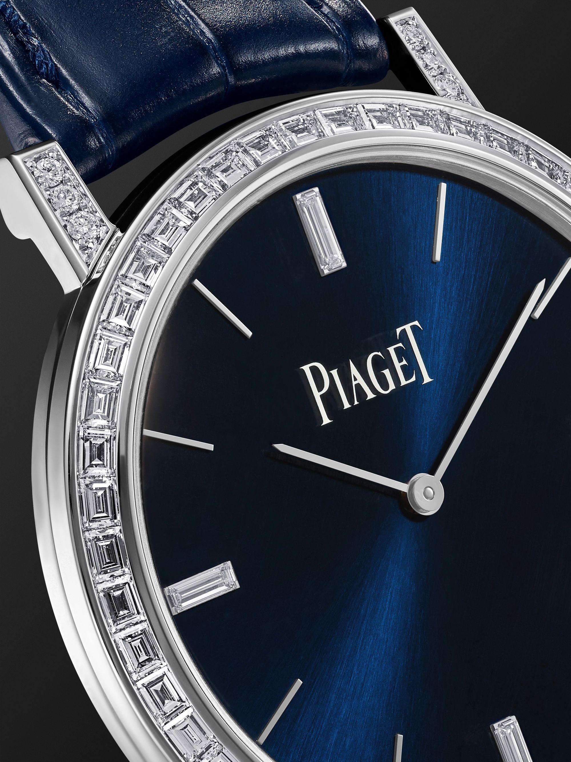 PIAGET Altiplano Automatic 41mm 18-Karat White Gold, Alligator and Diamond Watch, Ref. No. G0A44075