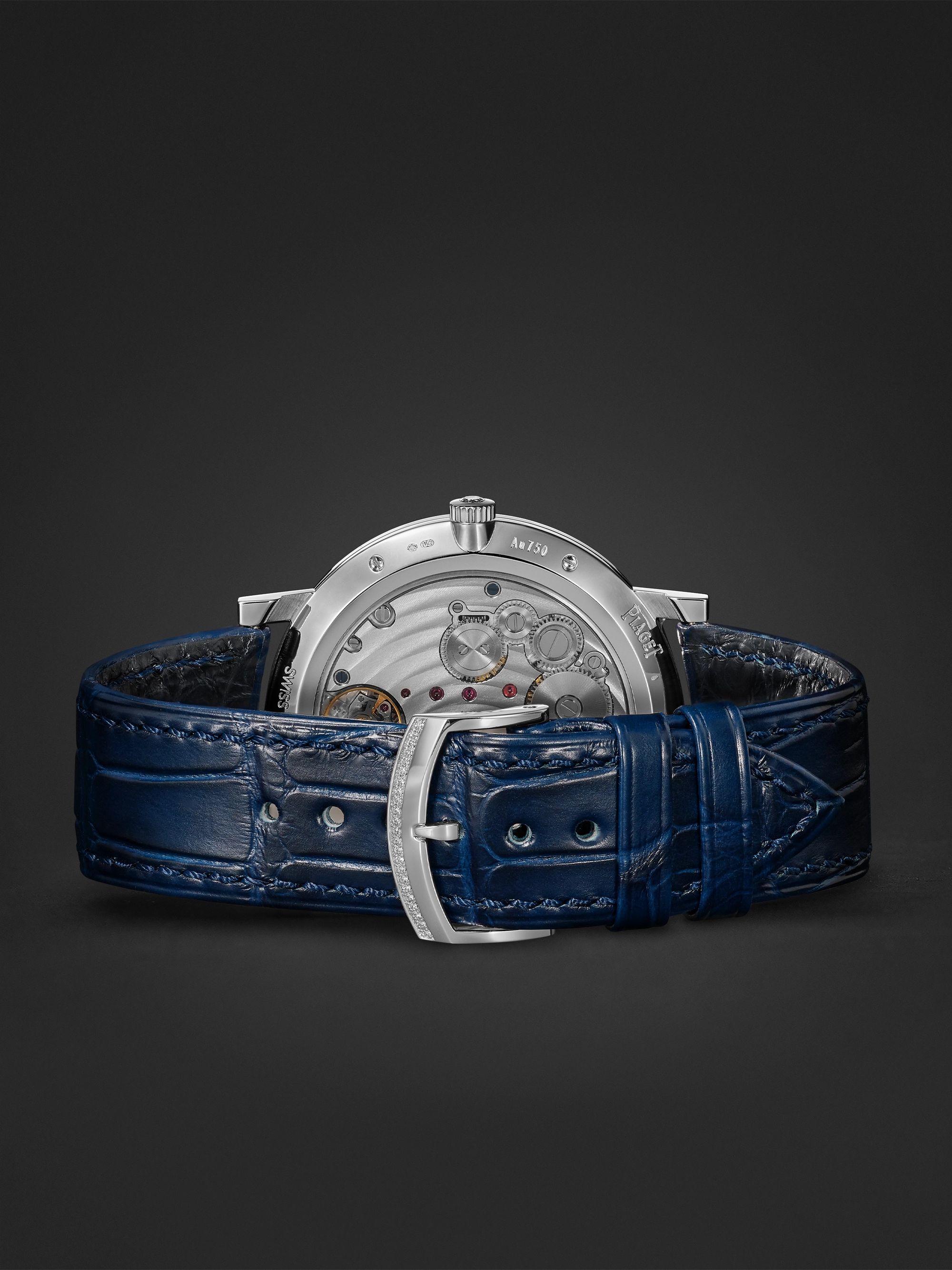 PIAGET Altiplano Automatic 41mm 18-Karat White Gold, Alligator and Diamond Watch, Ref. No. G0A44075