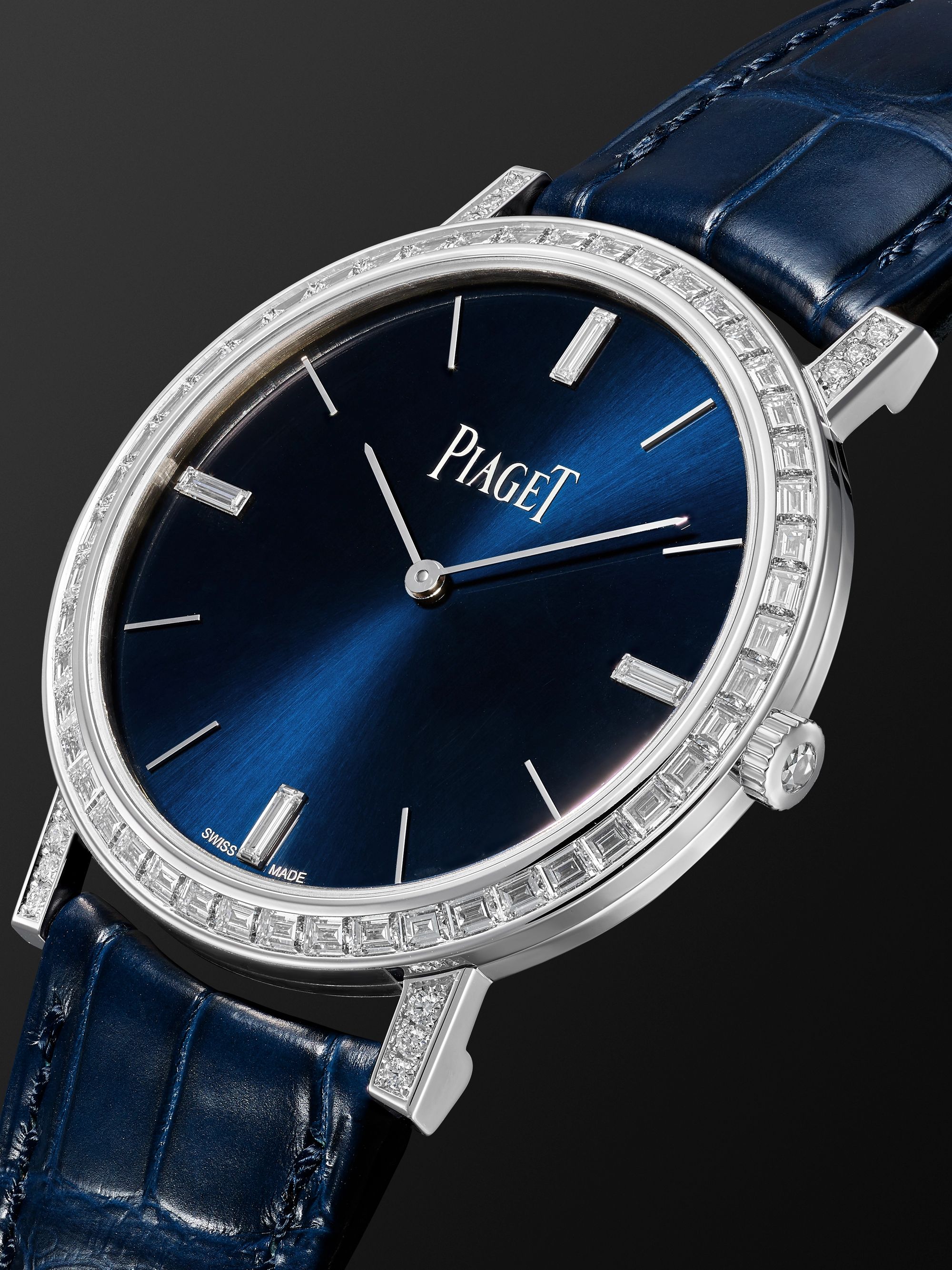PIAGET Altiplano Automatic 41mm 18-Karat White Gold, Alligator and Diamond Watch, Ref. No. G0A44075