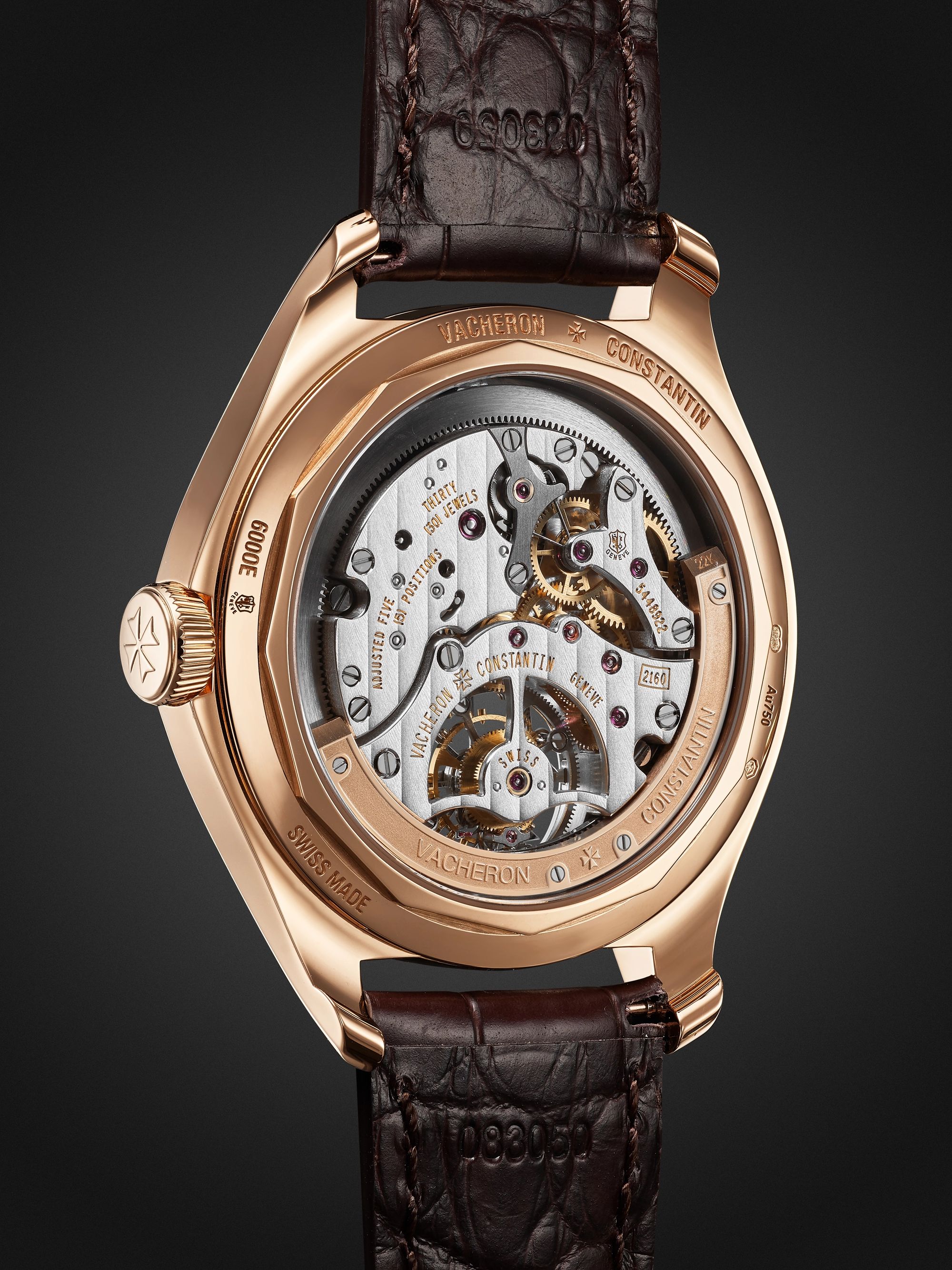 VACHERON CONSTANTIN Fiftysix Automatic Tourbillon 41mm 18-Karat Pink Gold and Alligator Watch, Ref. No. 6000E/000R-B488