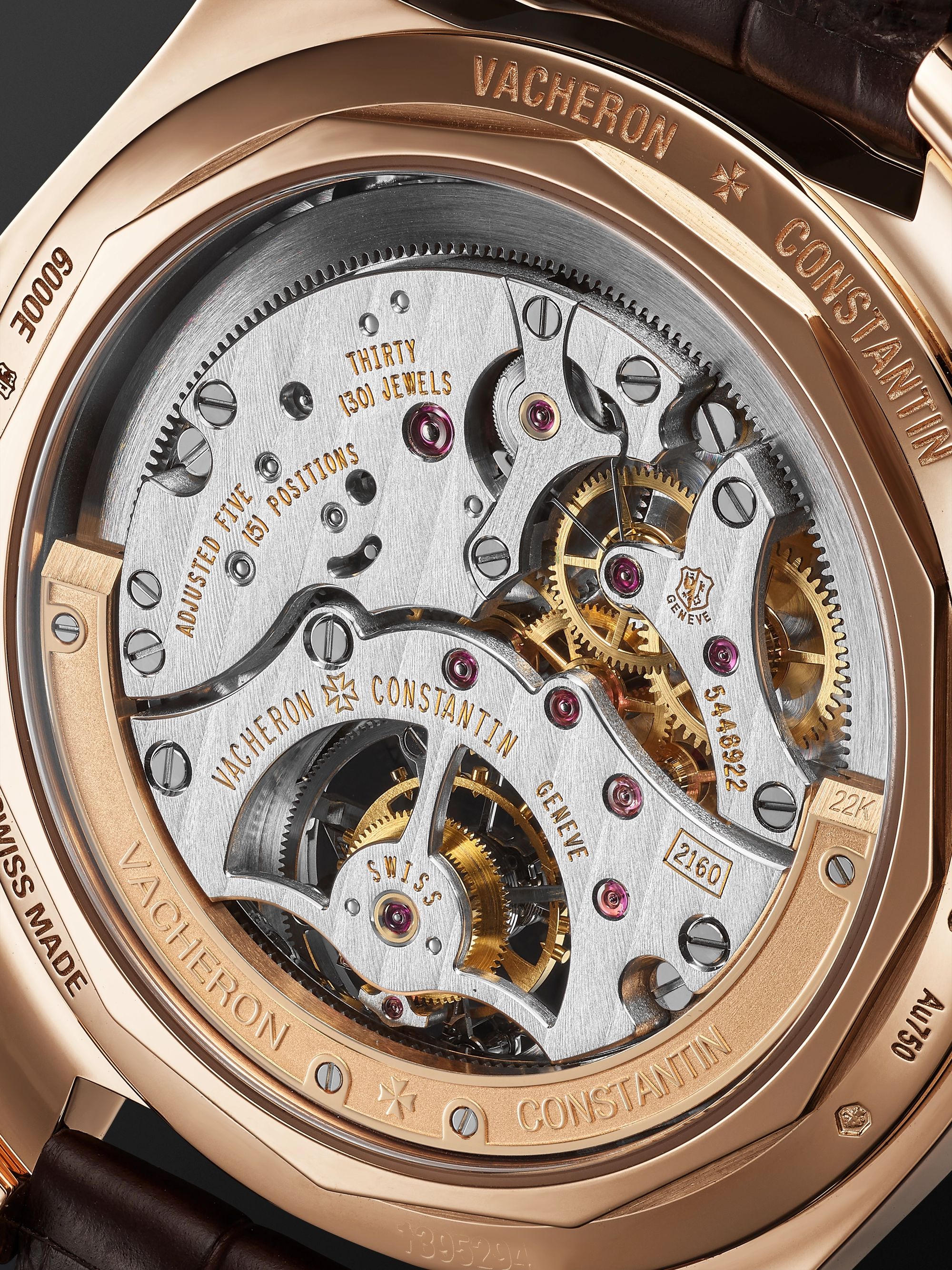 VACHERON CONSTANTIN Fiftysix Automatic Tourbillon 41mm 18-Karat Pink Gold and Alligator Watch, Ref. No. 6000E/000R-B488