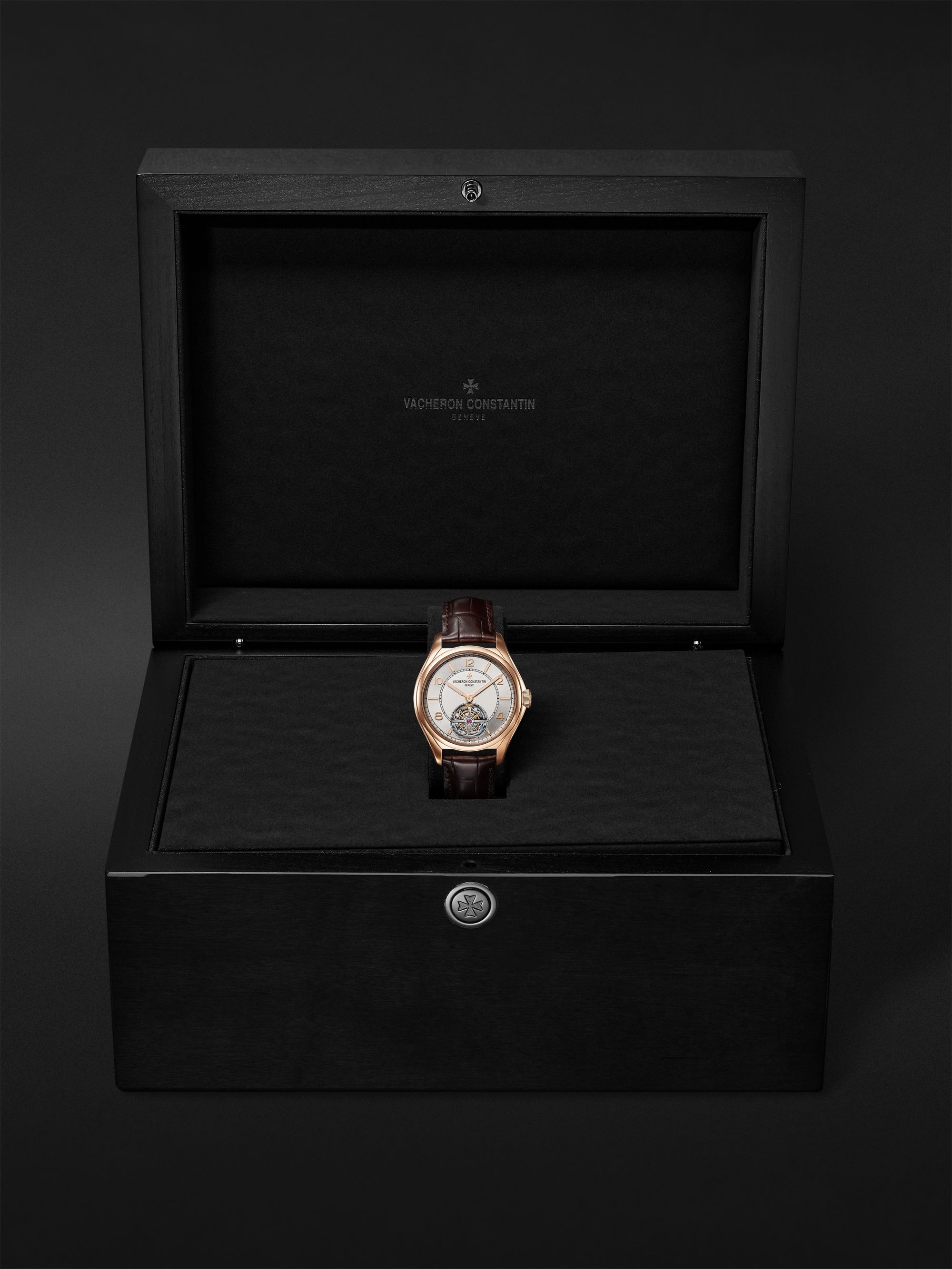 VACHERON CONSTANTIN Fiftysix Automatic Tourbillon 41mm 18-Karat Pink Gold and Alligator Watch, Ref. No. 6000E/000R-B488