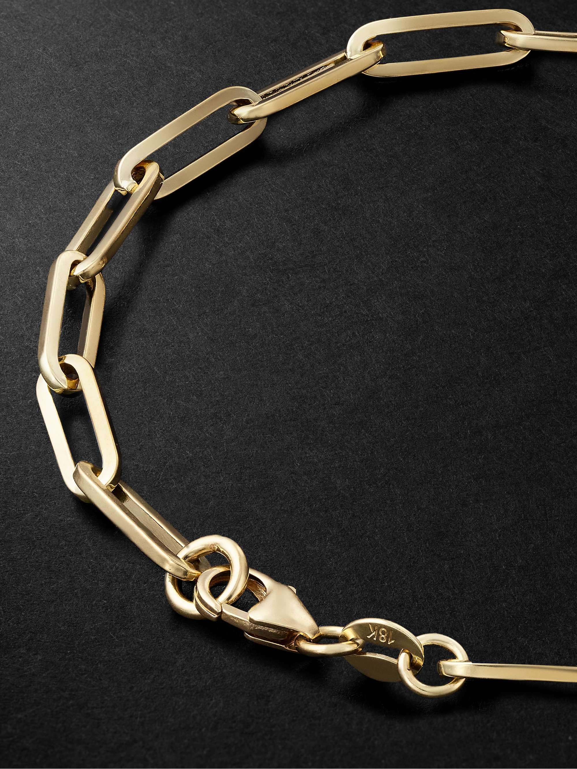 FOUNDRAE Mini Spade Crest Gold Diamond Bracelet