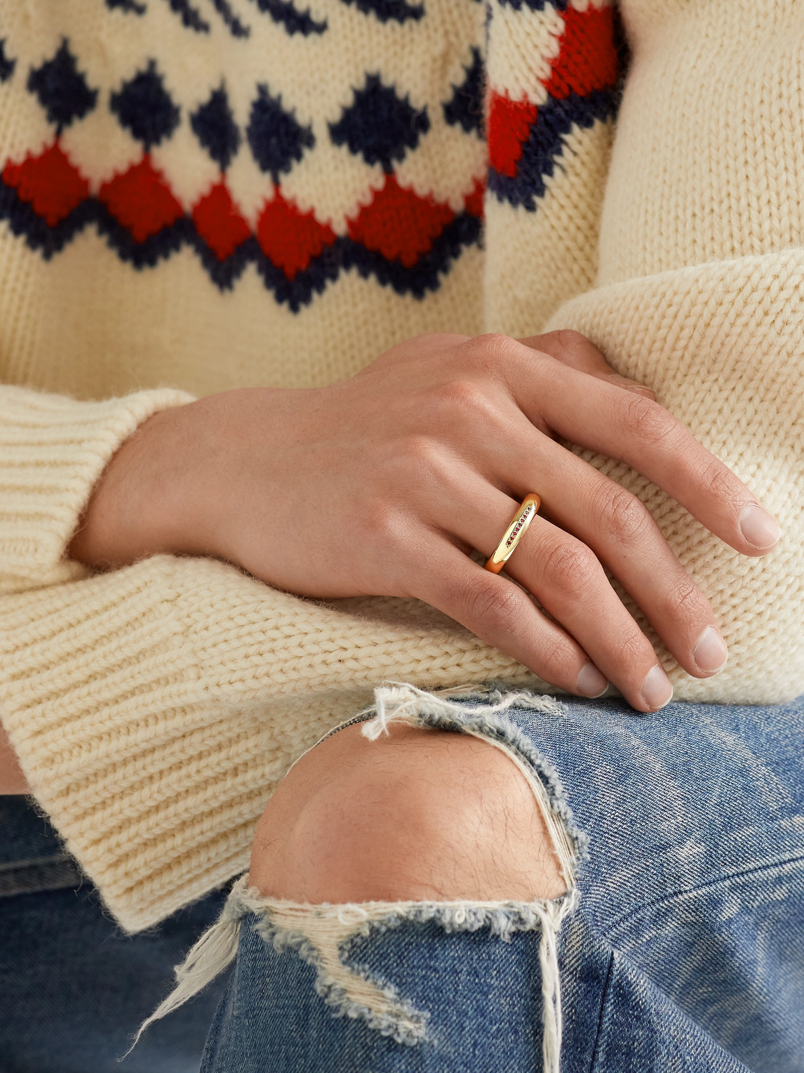 Shop Lauren Rubinski Gold Ruby Ring