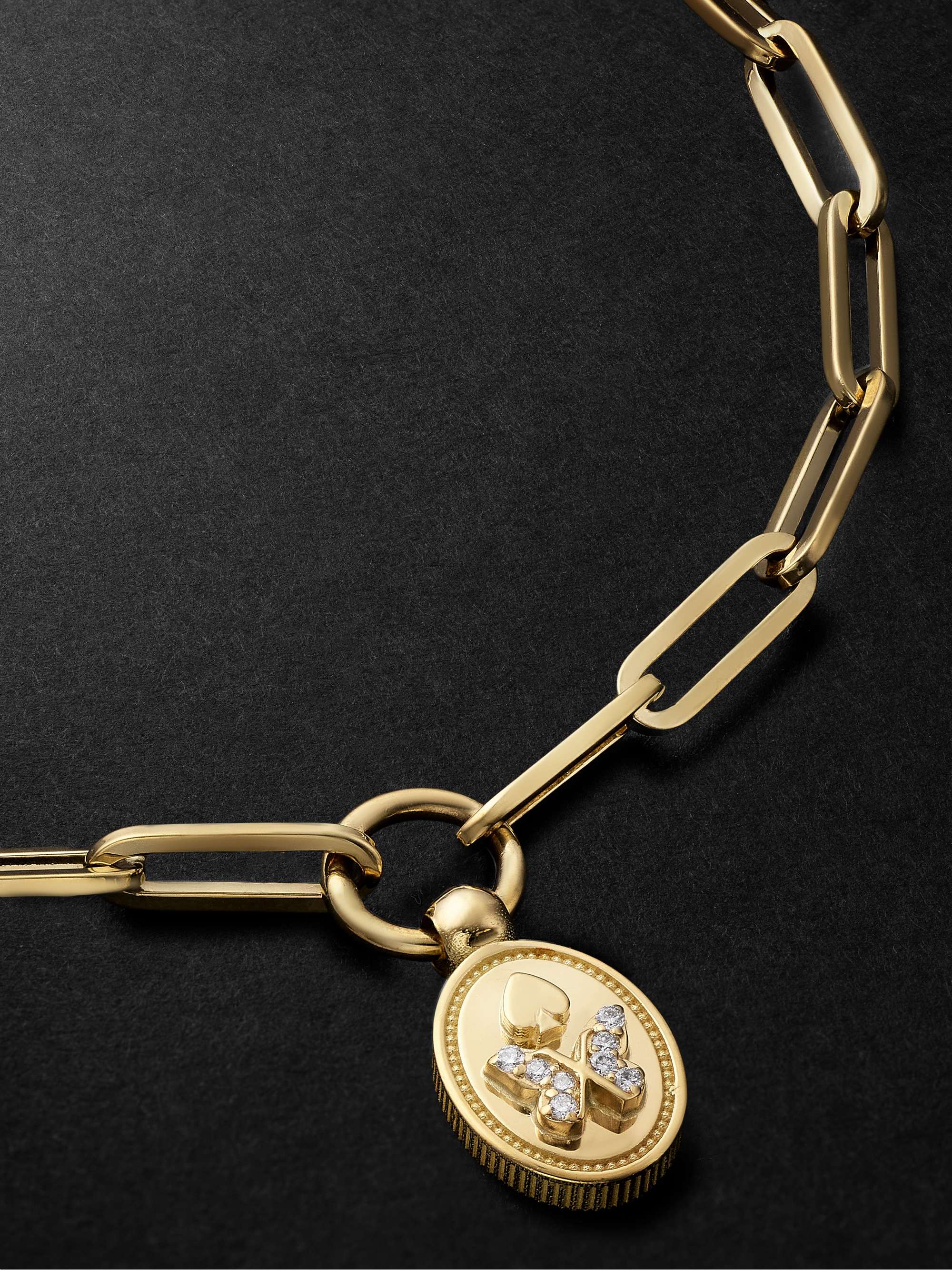 FOUNDRAE Mini Reverie Crest Gold Diamond Bracelet