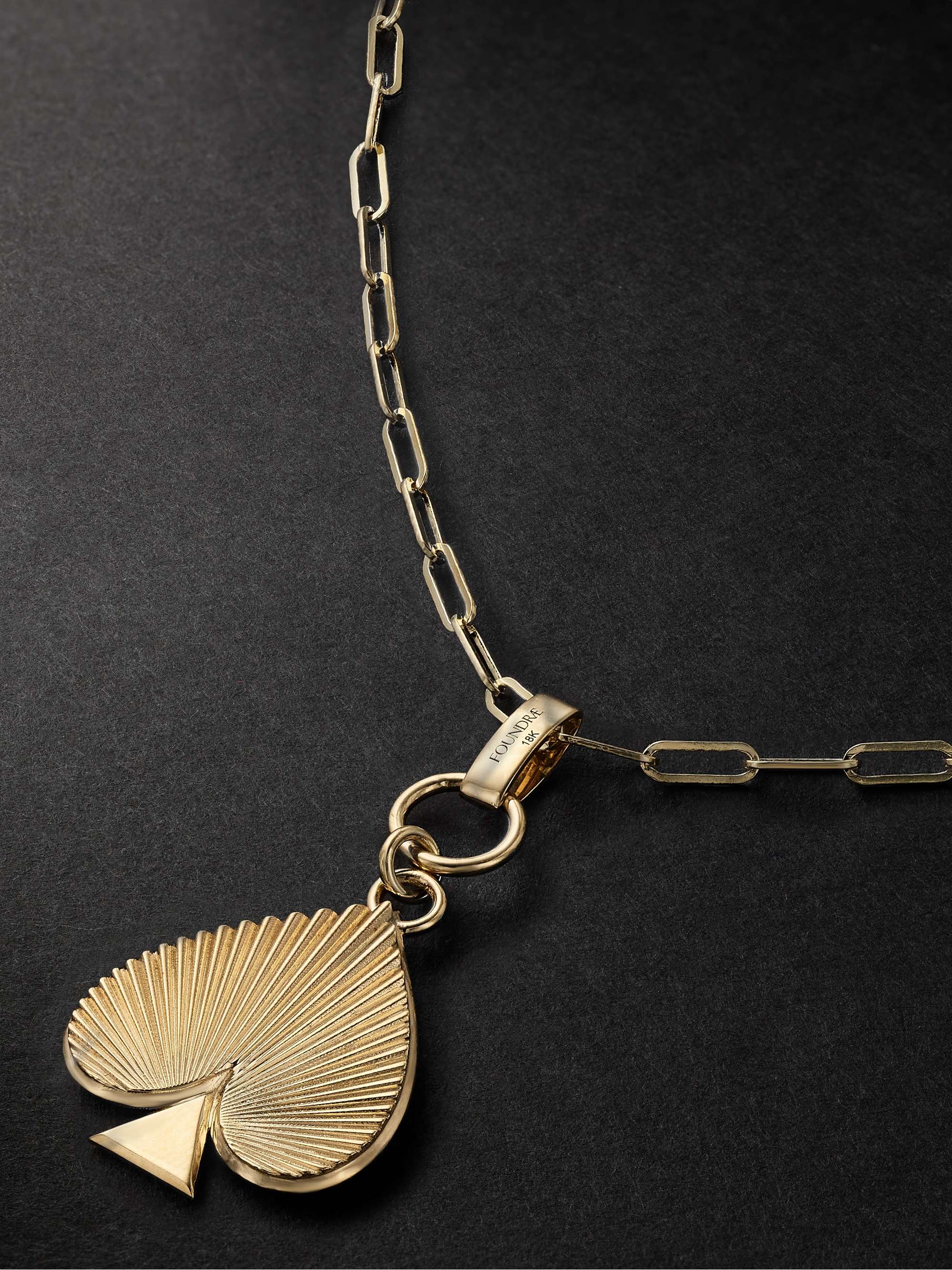 FOUNDRAE Spade Medium Gold Necklace