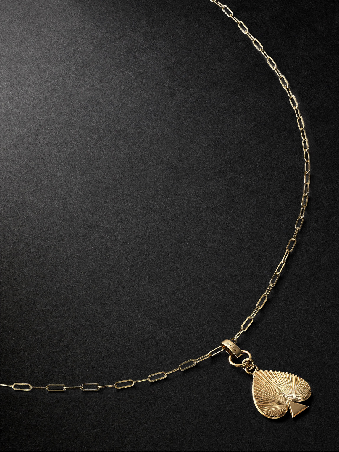 Foundrae Spade Medium Gold Necklace