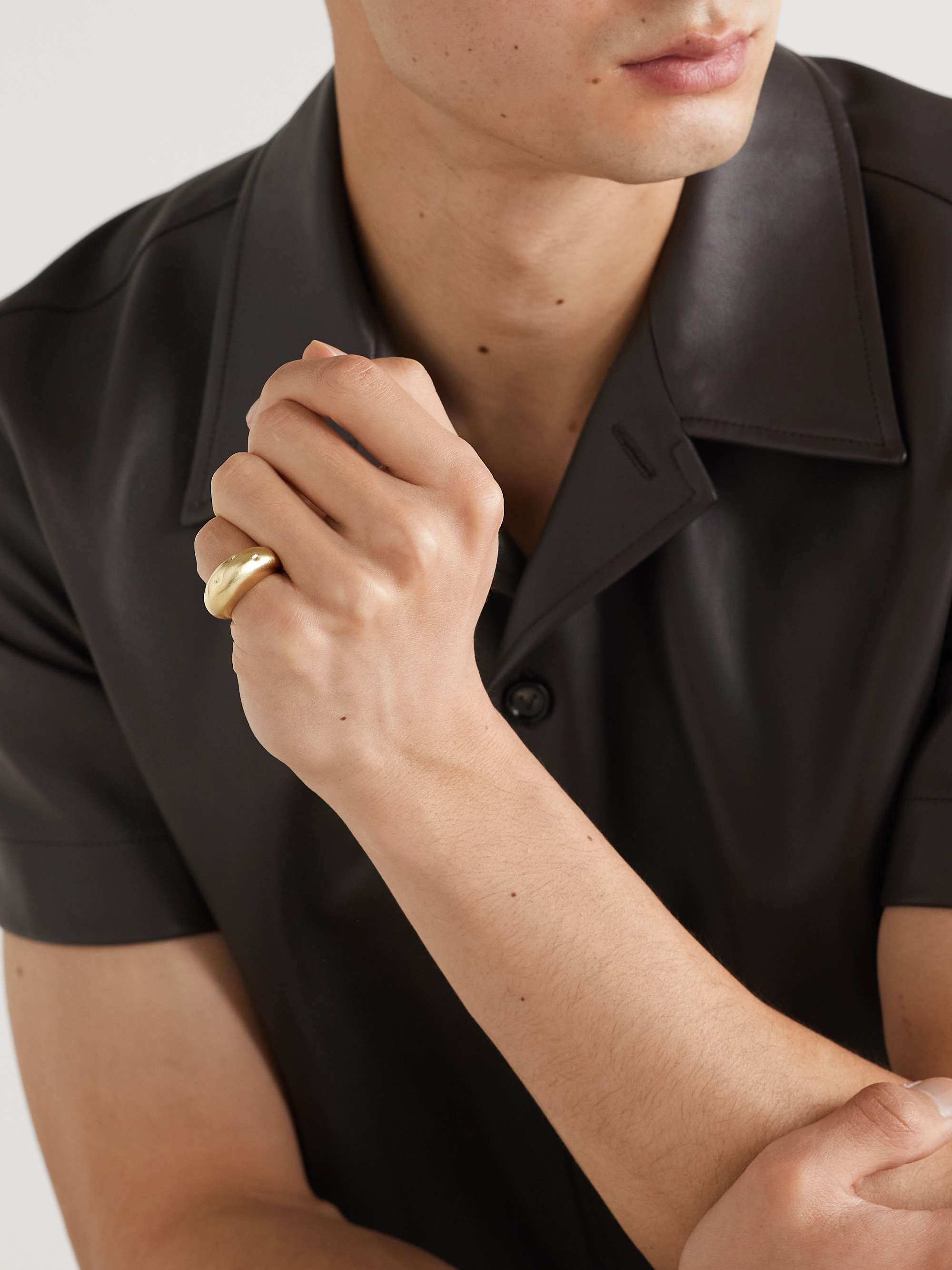 Men's Gold Square Signet Ring - ETRNL