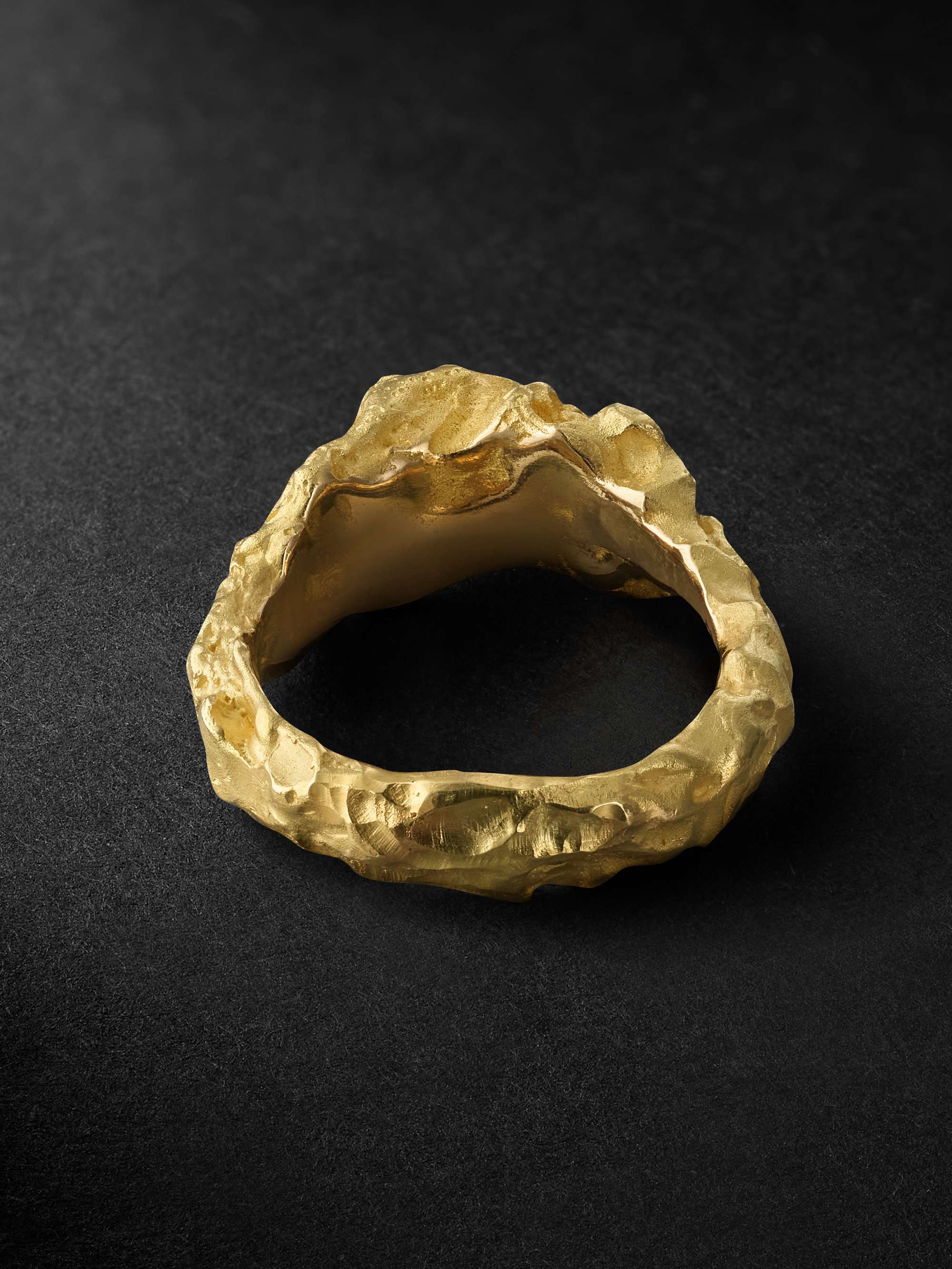 ELHANATI Rock Big Gold Ring