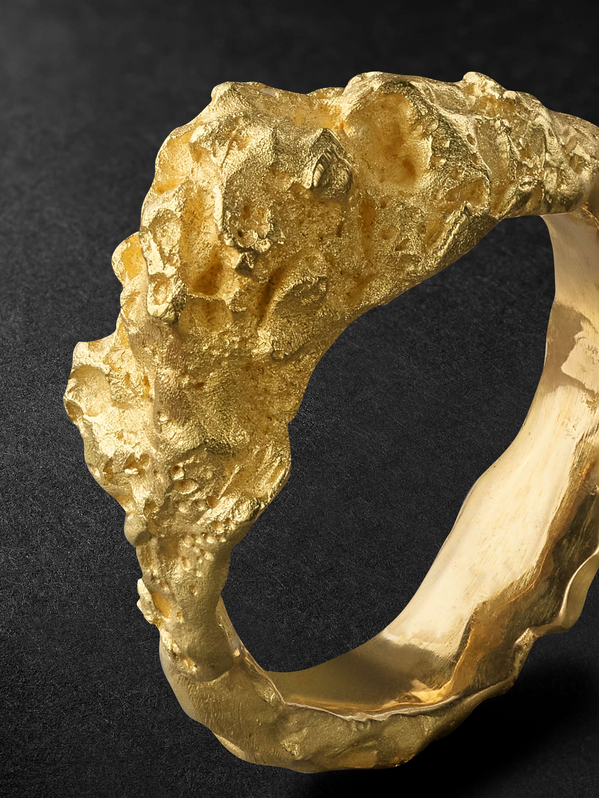 ELHANATI Rock Big Gold Ring