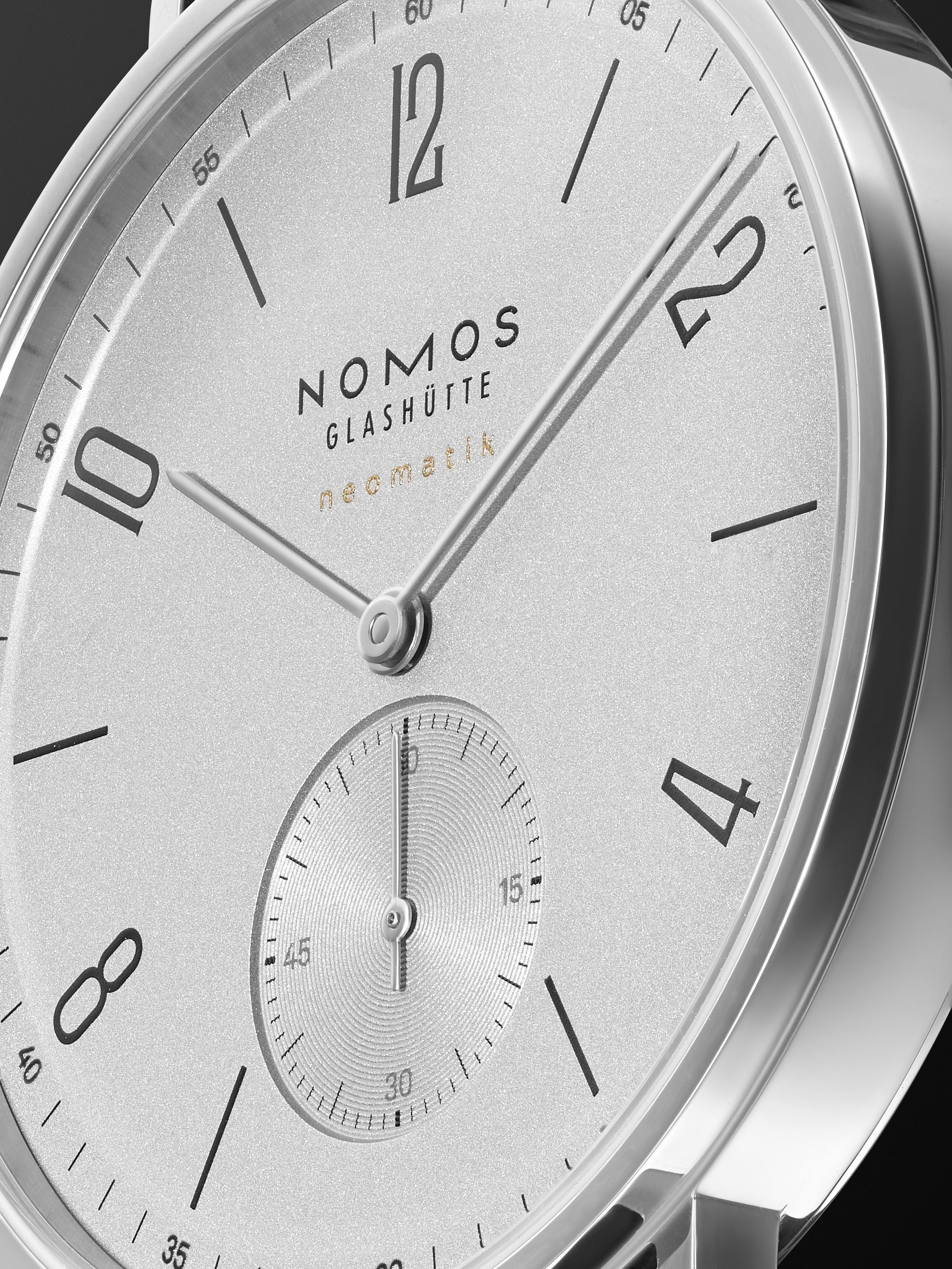 NOMOS GLASHÜTTE Tangente Neomatik 39 Automatic 38.5mm Stainless Steel and Cordovan Leather Watch, Ref. No. 144
