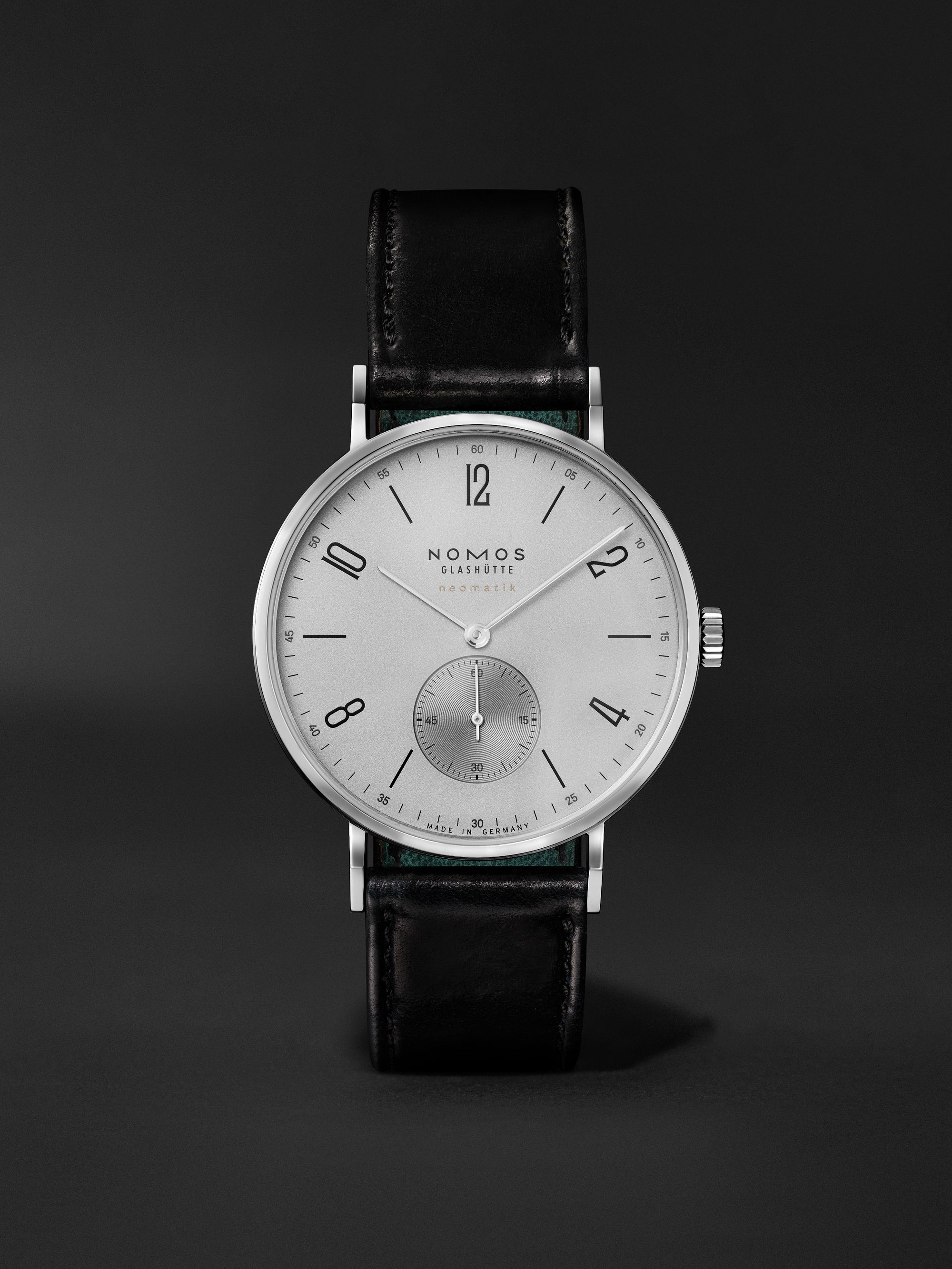NOMOS GLASHÜTTE Tangente Neomatik 39 Automatic 38.5mm Stainless Steel and Cordovan Leather Watch, Ref. No. 144
