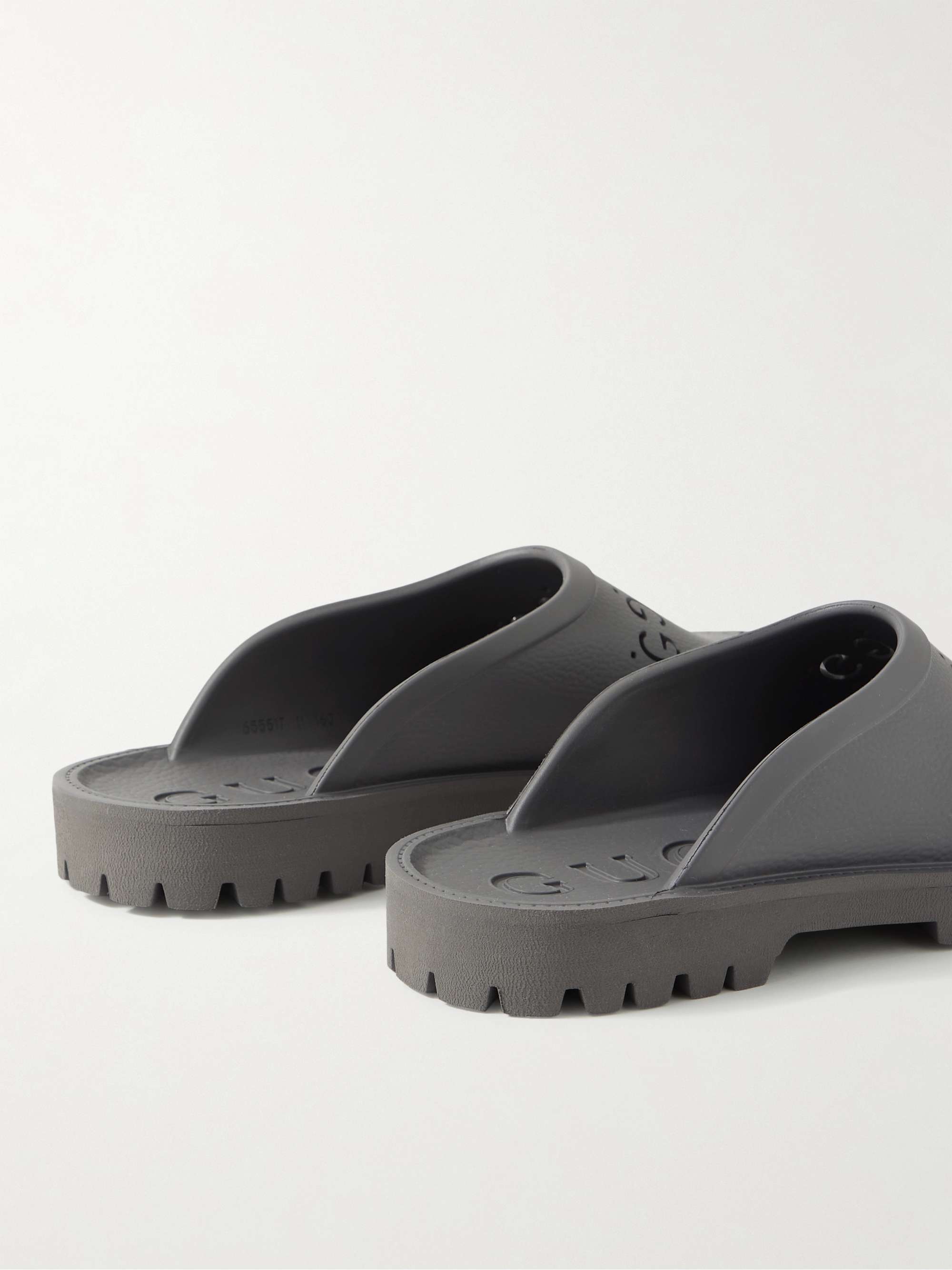 GUCCI Logo-Perforated Rubber Clogs
