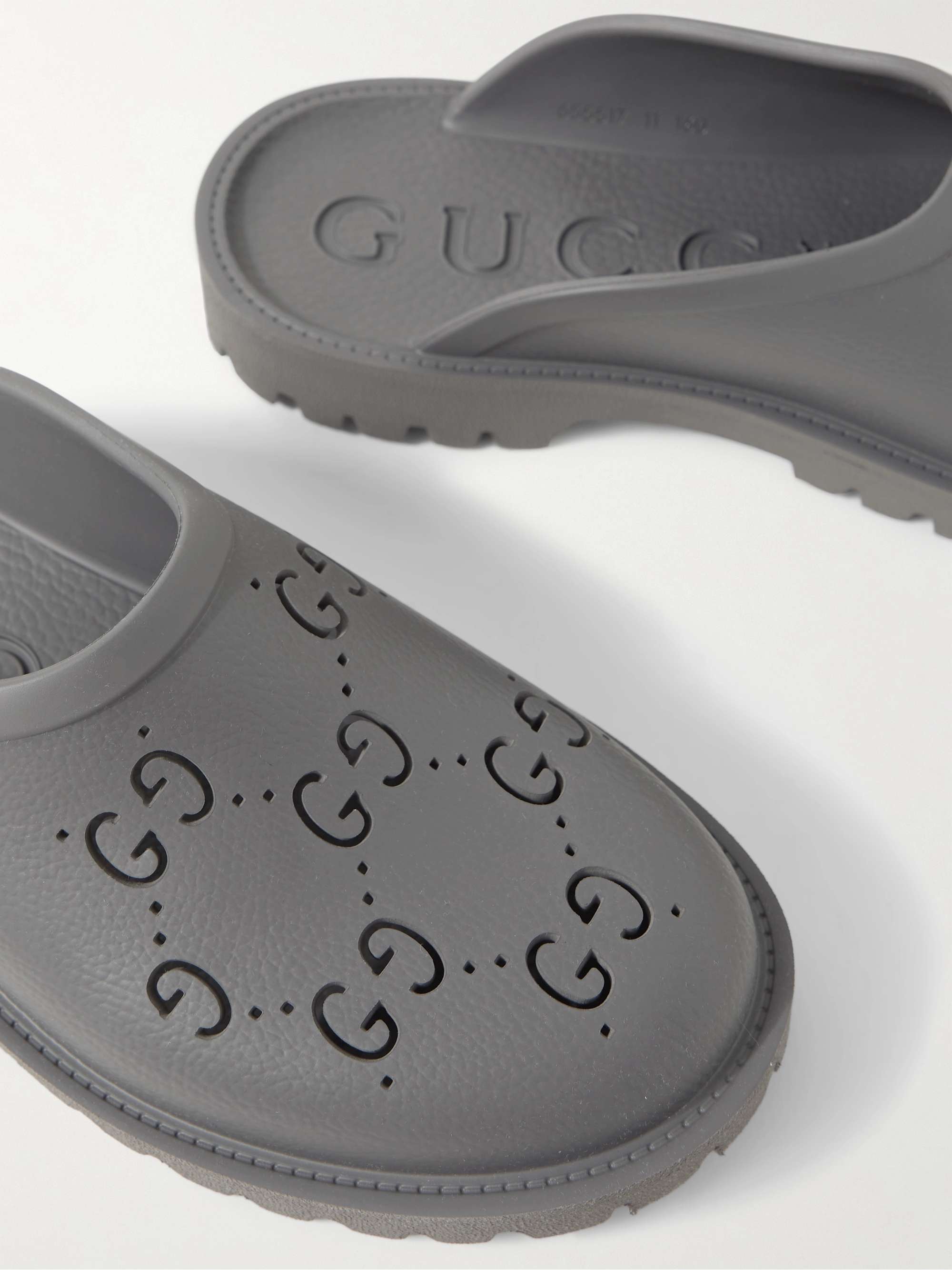 GUCCI Logo-Perforated Rubber Clogs