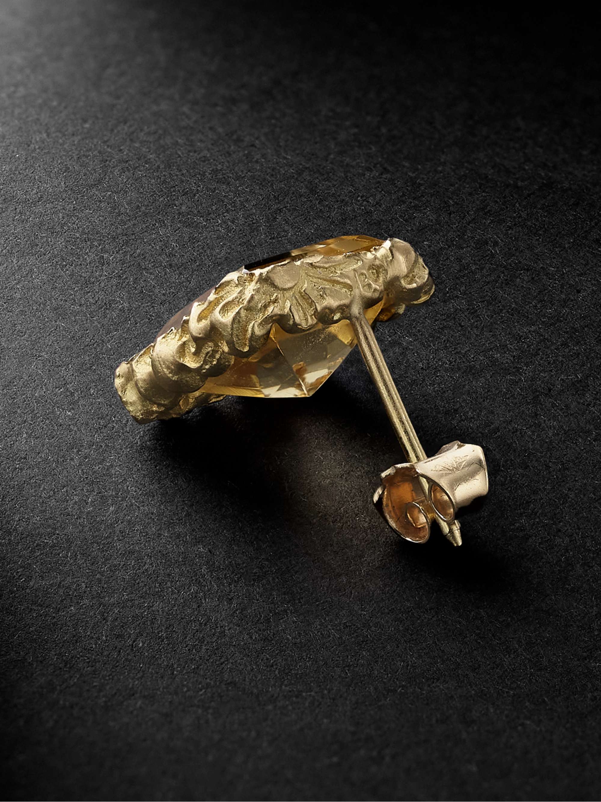 HEALERS FINE JEWELRY Recycled Gold Citrine Single Earring