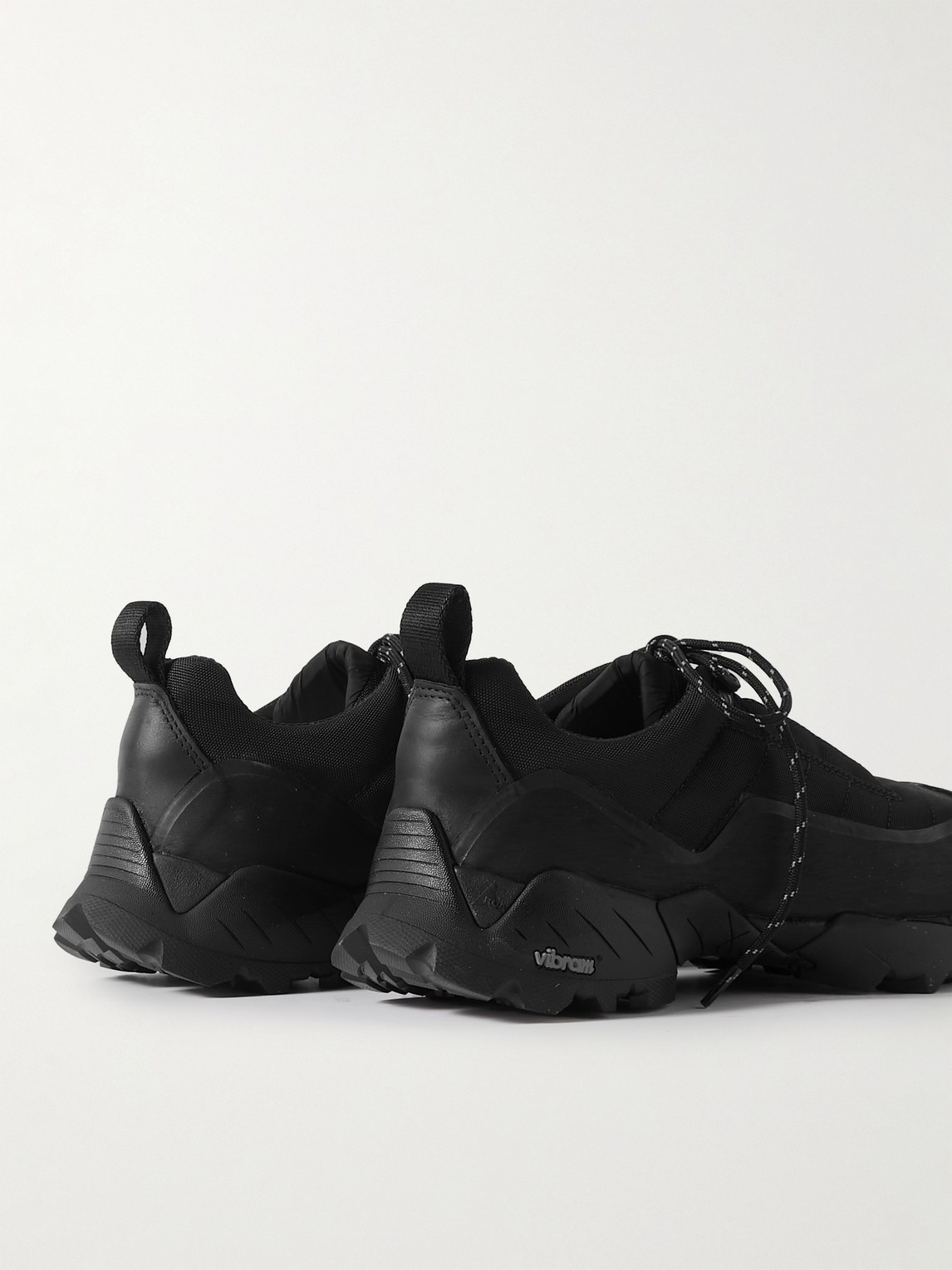 Shop Roa Katharina Rubber And Leather-trimmed Mesh Hiking Sneakers In Black