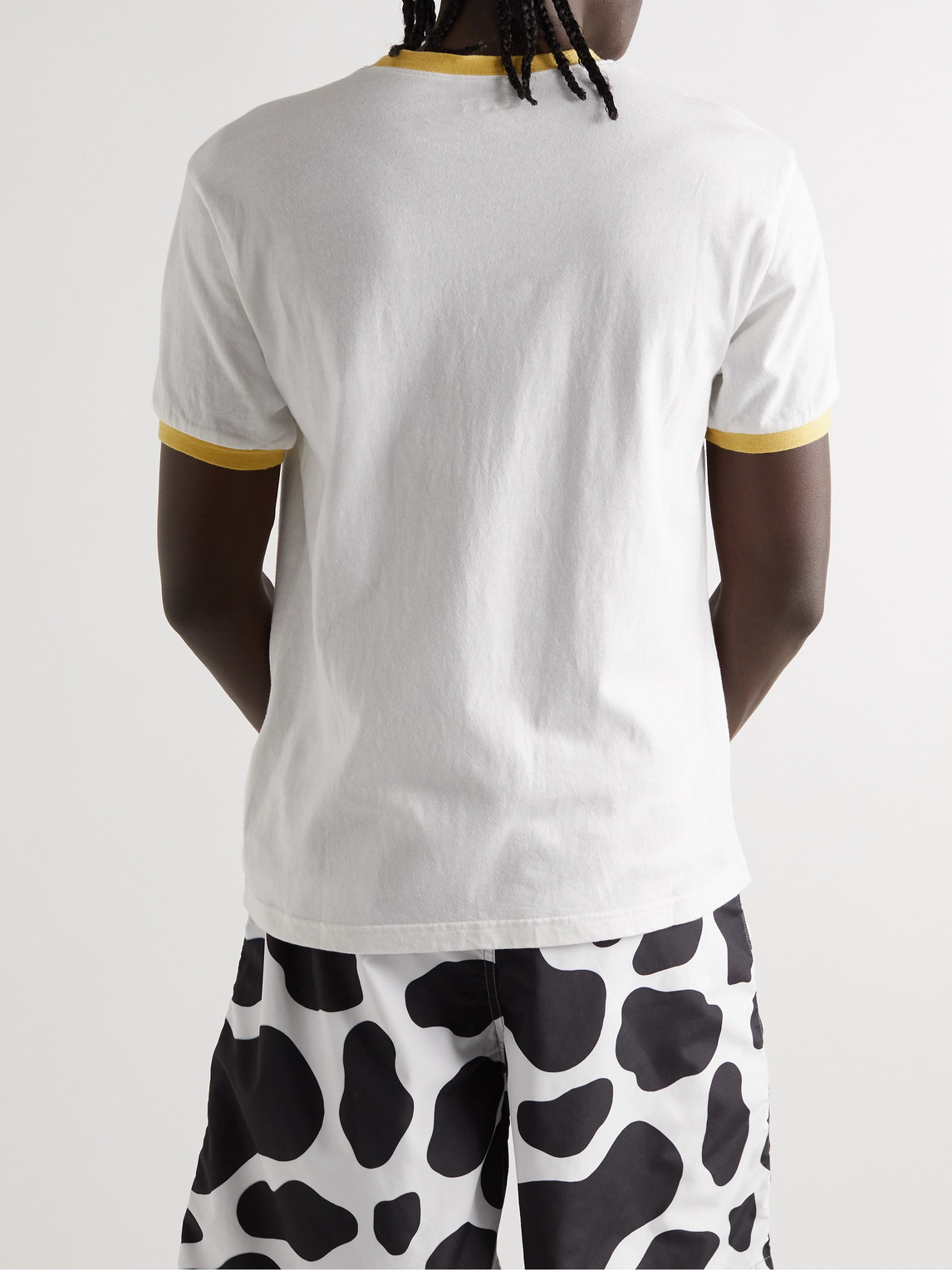 Shop Kapital Printed Cotton-jersey T-shirt In White