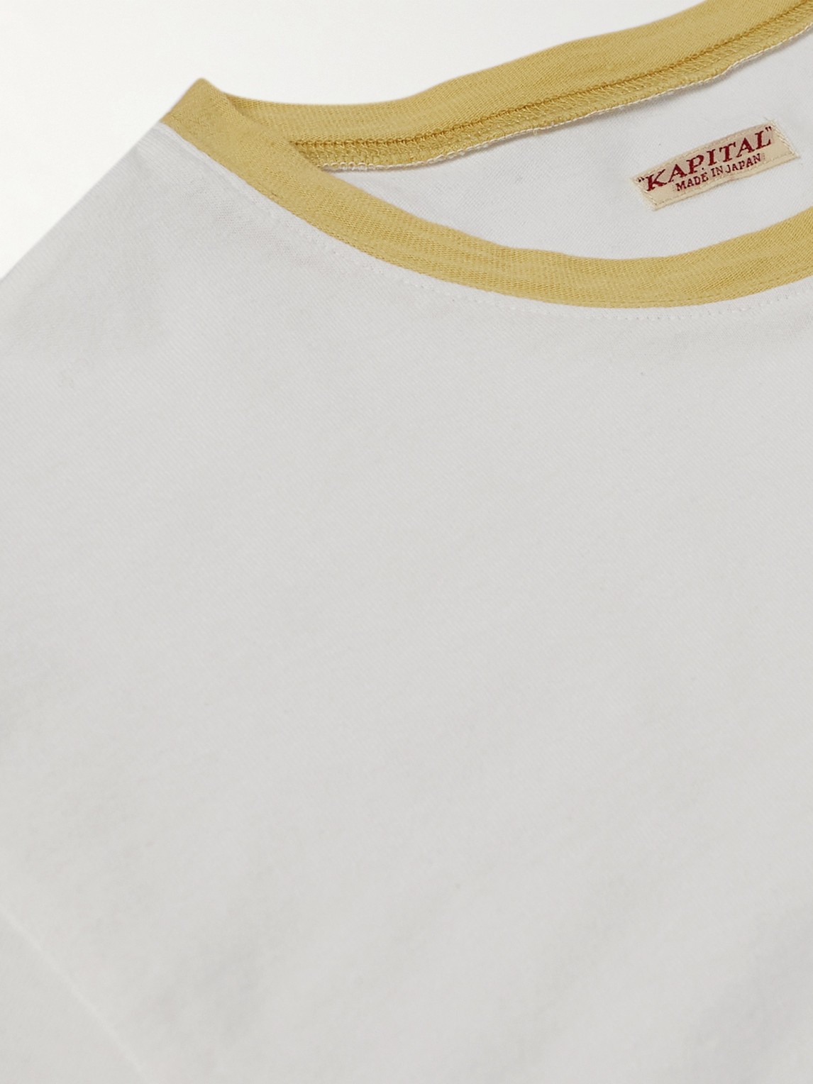 Shop Kapital Printed Cotton-jersey T-shirt In White