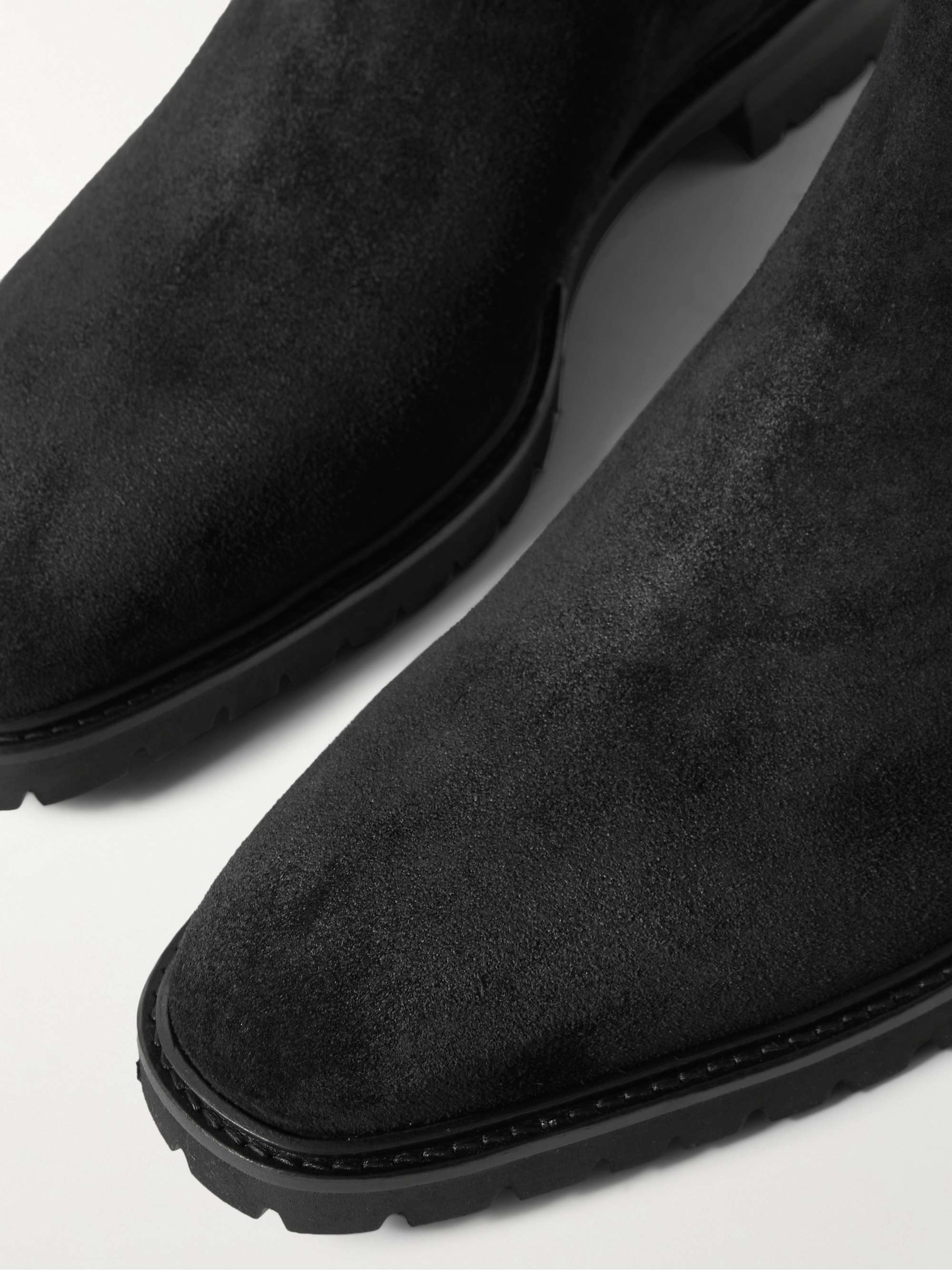 MANOLO BLAHNIK Brompton Suede Chelsea Boots