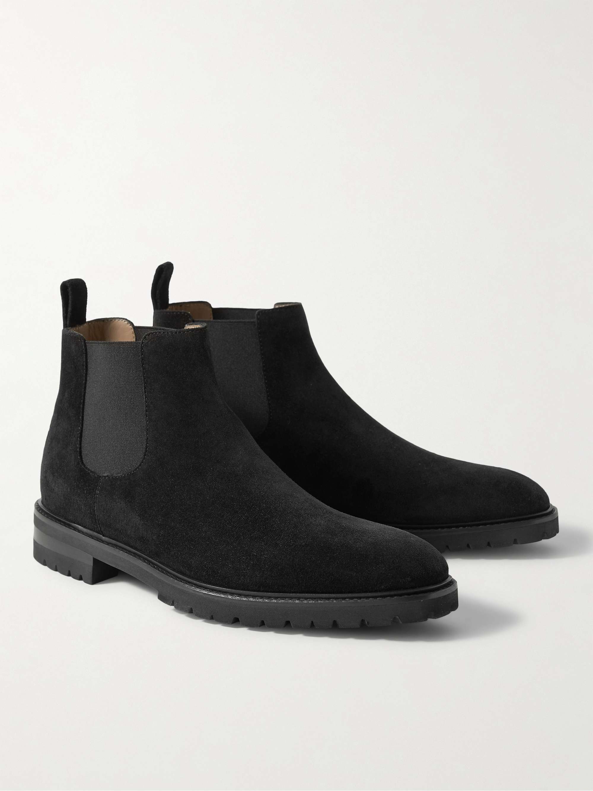 MANOLO BLAHNIK Brompton Suede Chelsea Boots