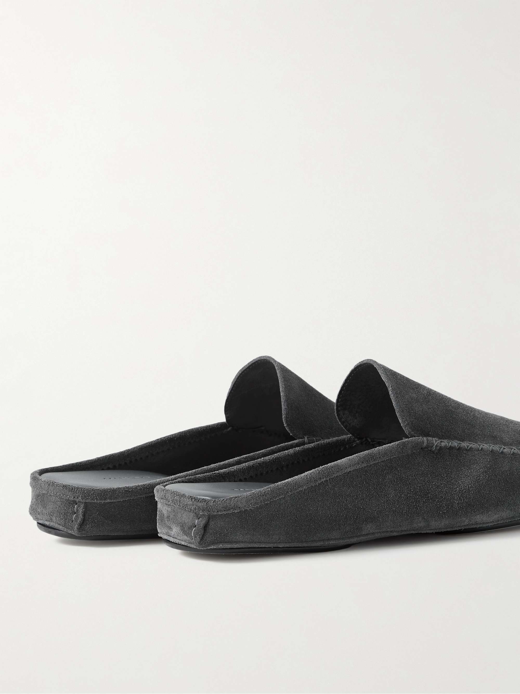 MANOLO BLAHNIK Crawford Suede Slippers