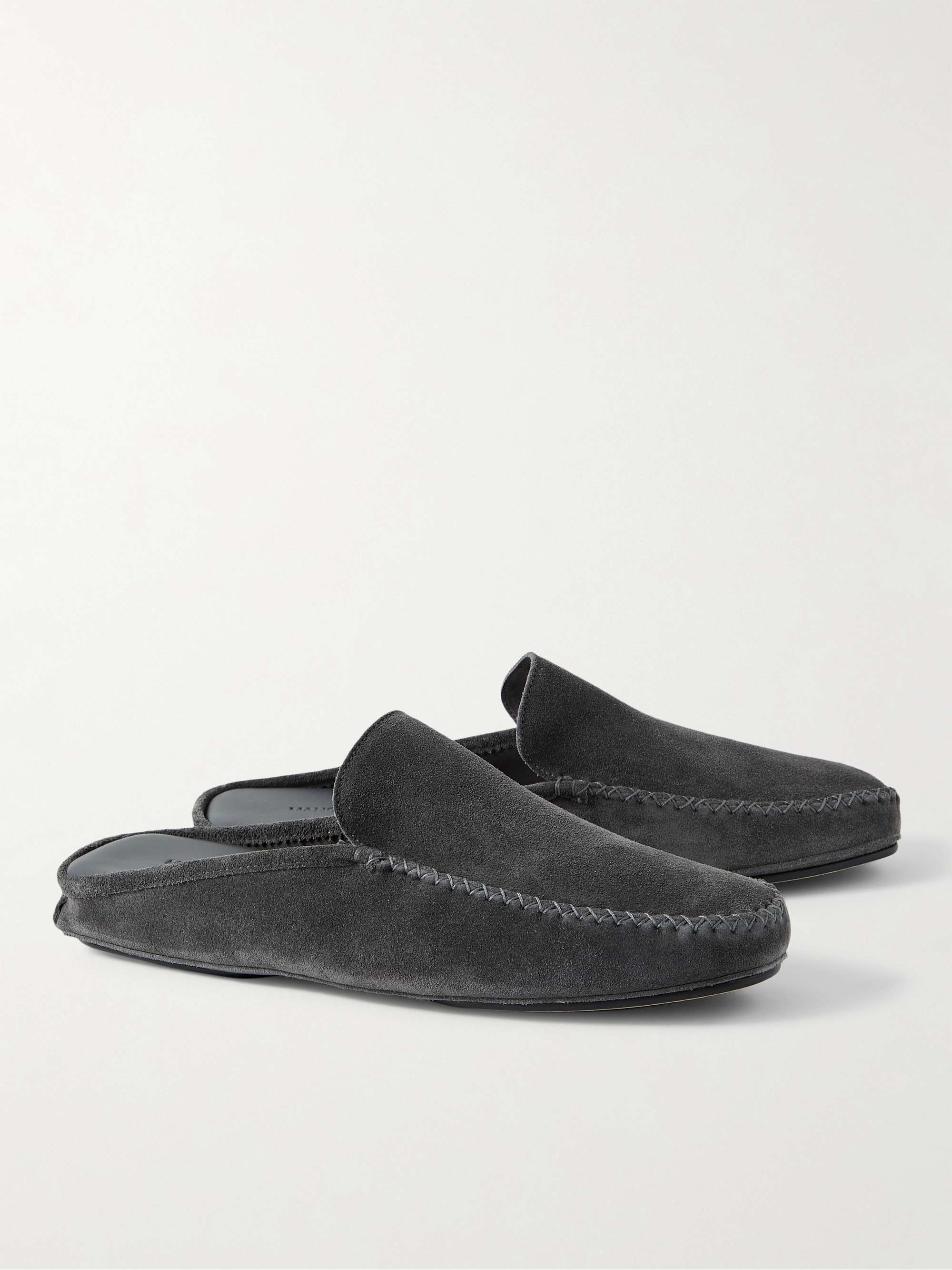 MANOLO BLAHNIK Crawford Suede Slippers