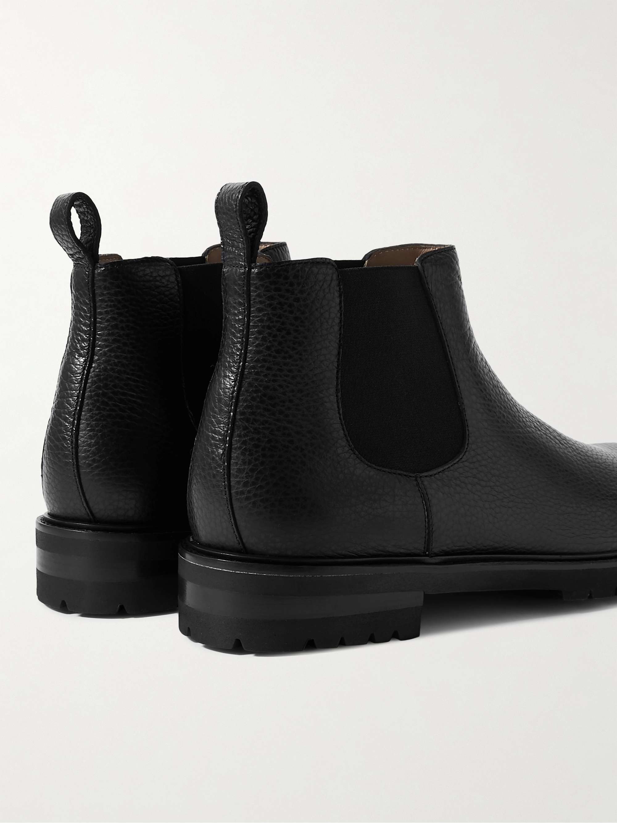 MANOLO BLAHNIK Brompton Full-Grain Leather Chelsea Boots
