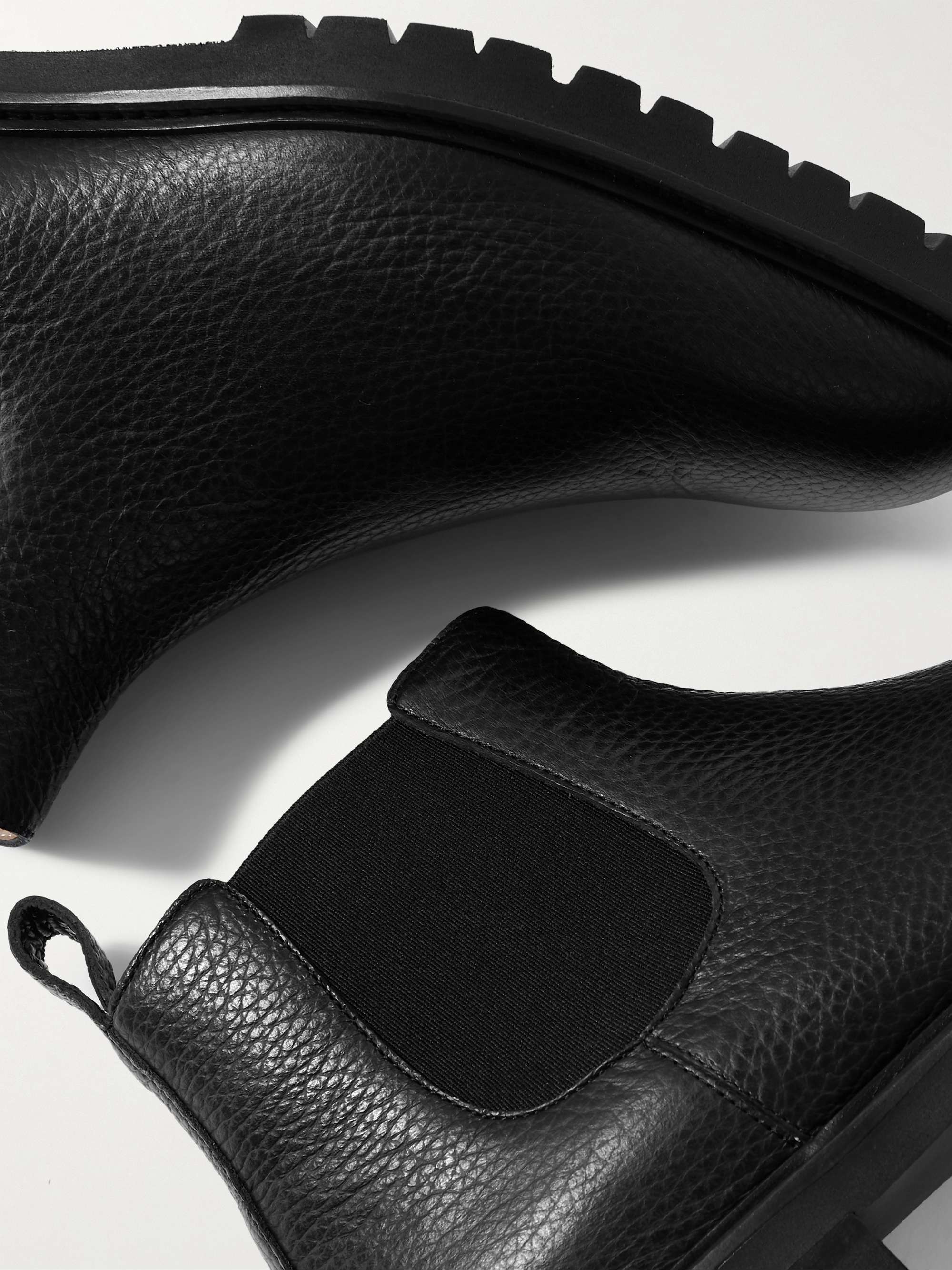 MANOLO BLAHNIK Brompton Full-Grain Leather Chelsea Boots