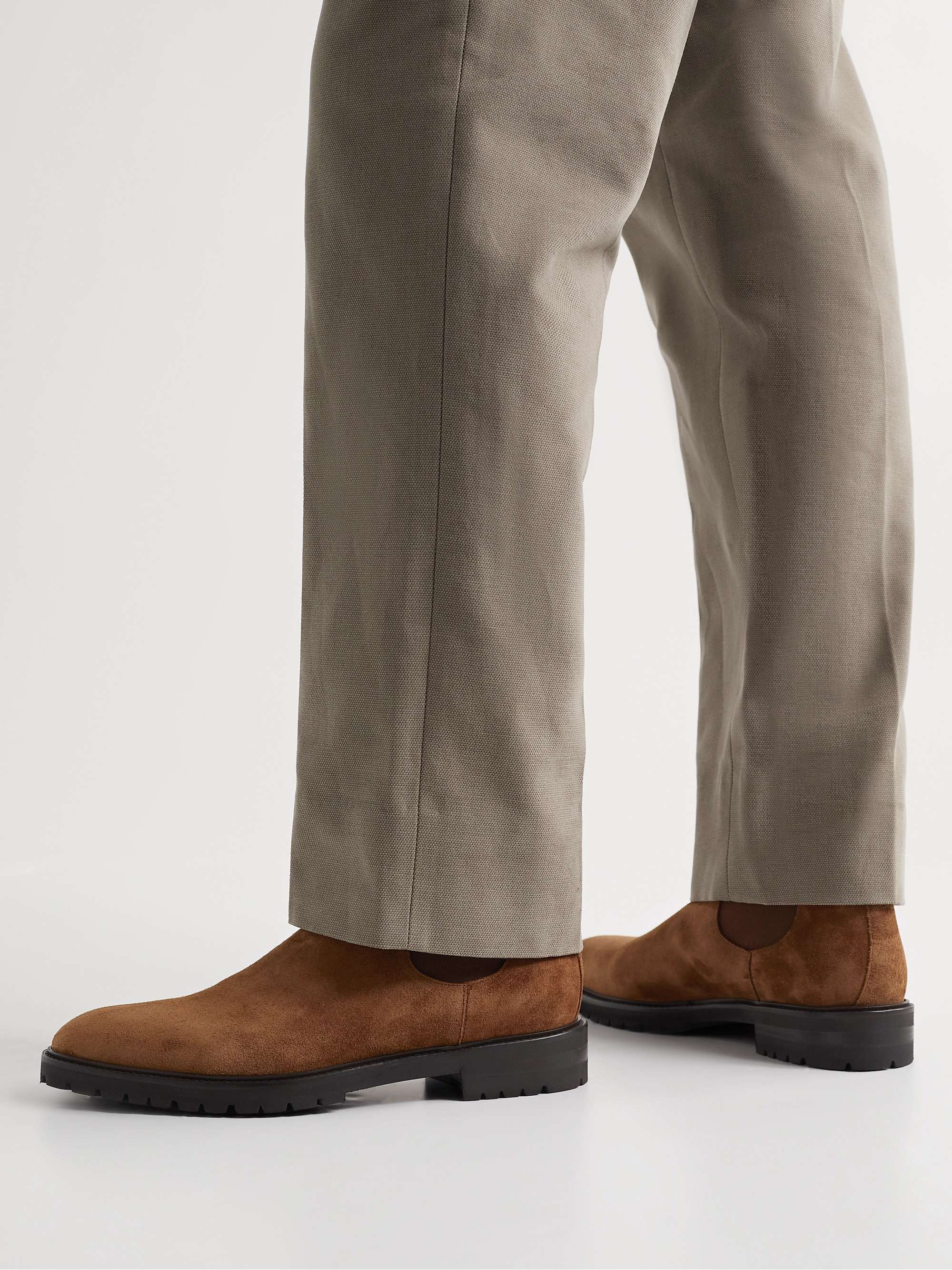 MANOLO BLAHNIK Brompton Suede Chelsea Boots