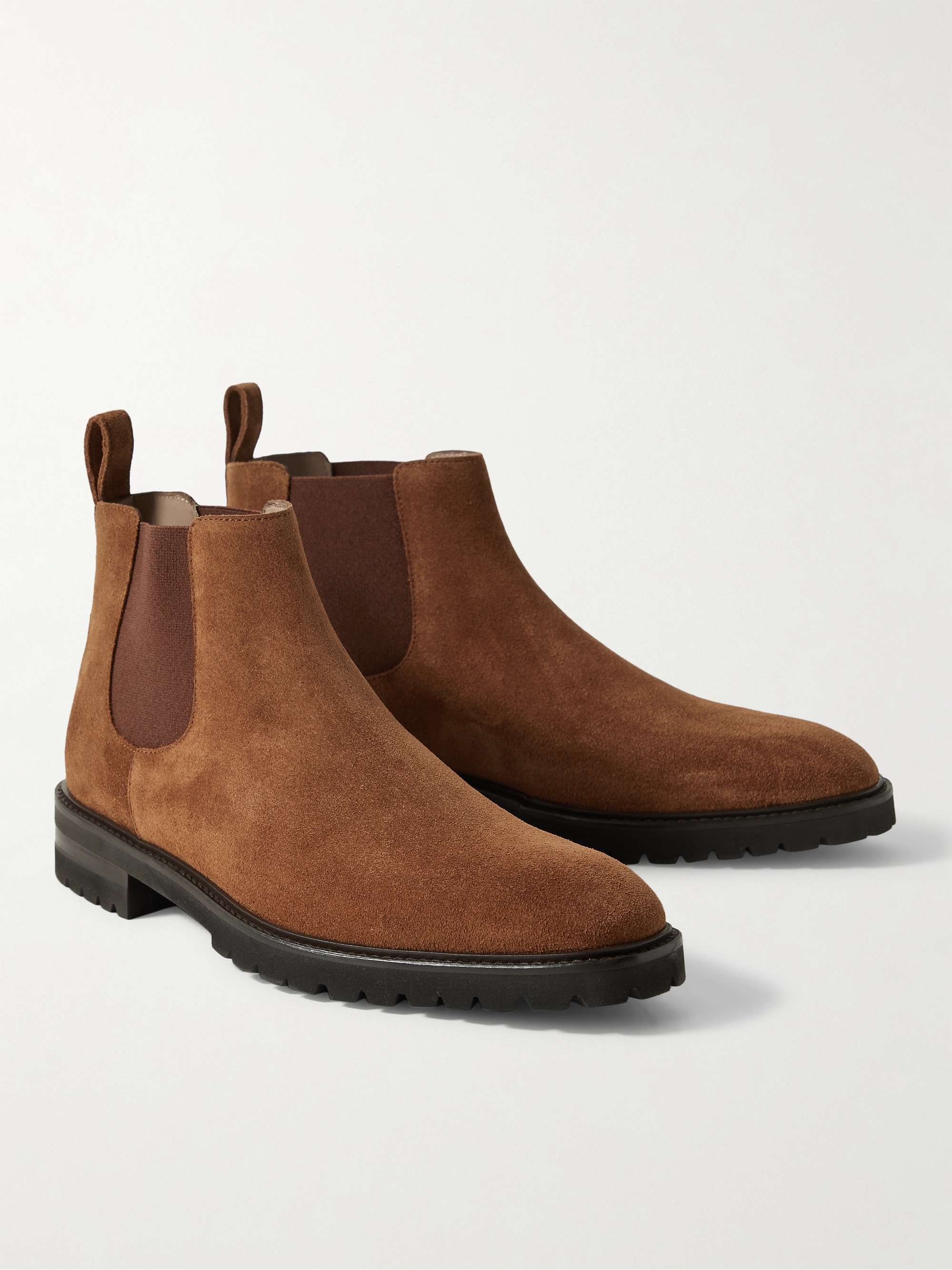 MANOLO BLAHNIK Brompton Suede Chelsea Boots