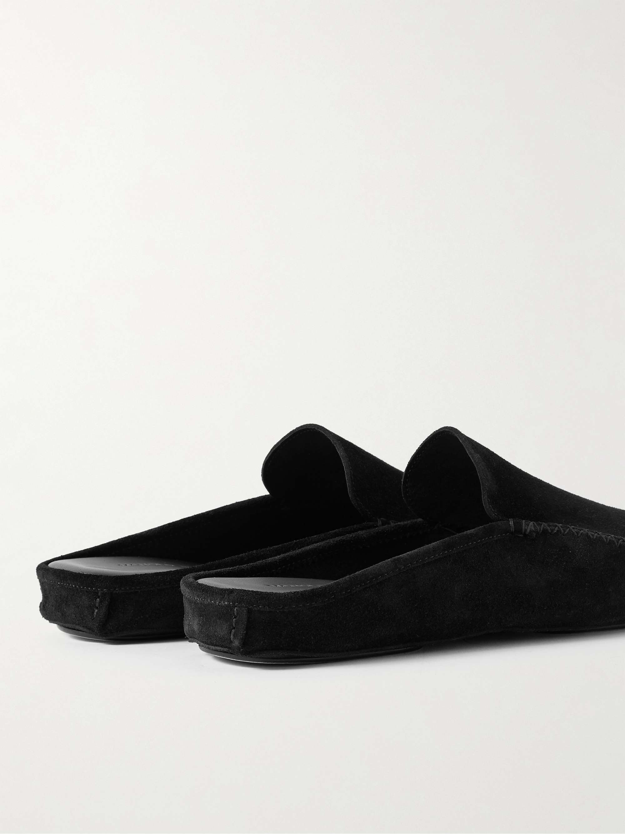 MANOLO BLAHNIK Crawford Suede Slippers