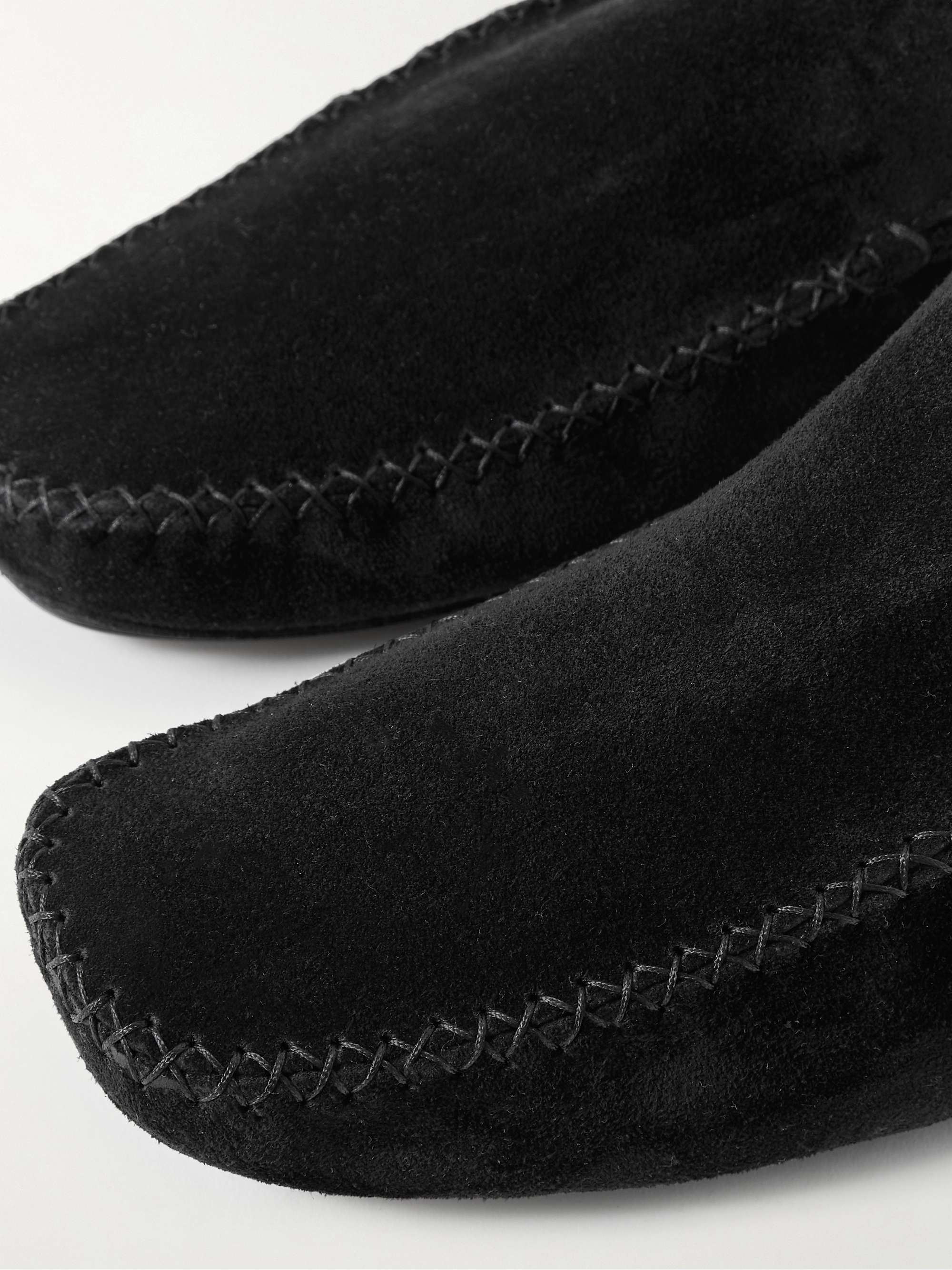 MANOLO BLAHNIK Crawford Suede Slippers