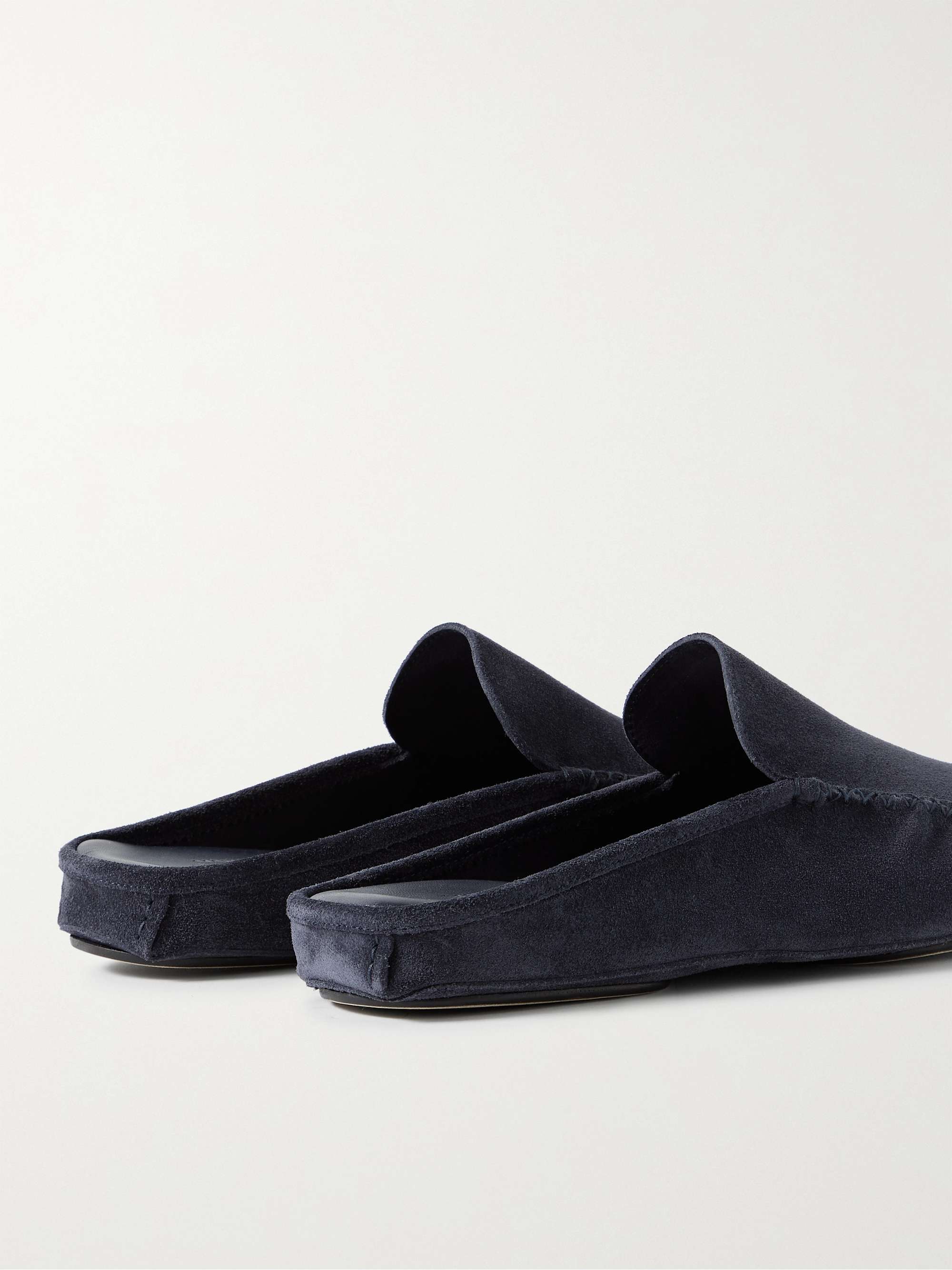 MANOLO BLAHNIK Crawford Suede Slippers