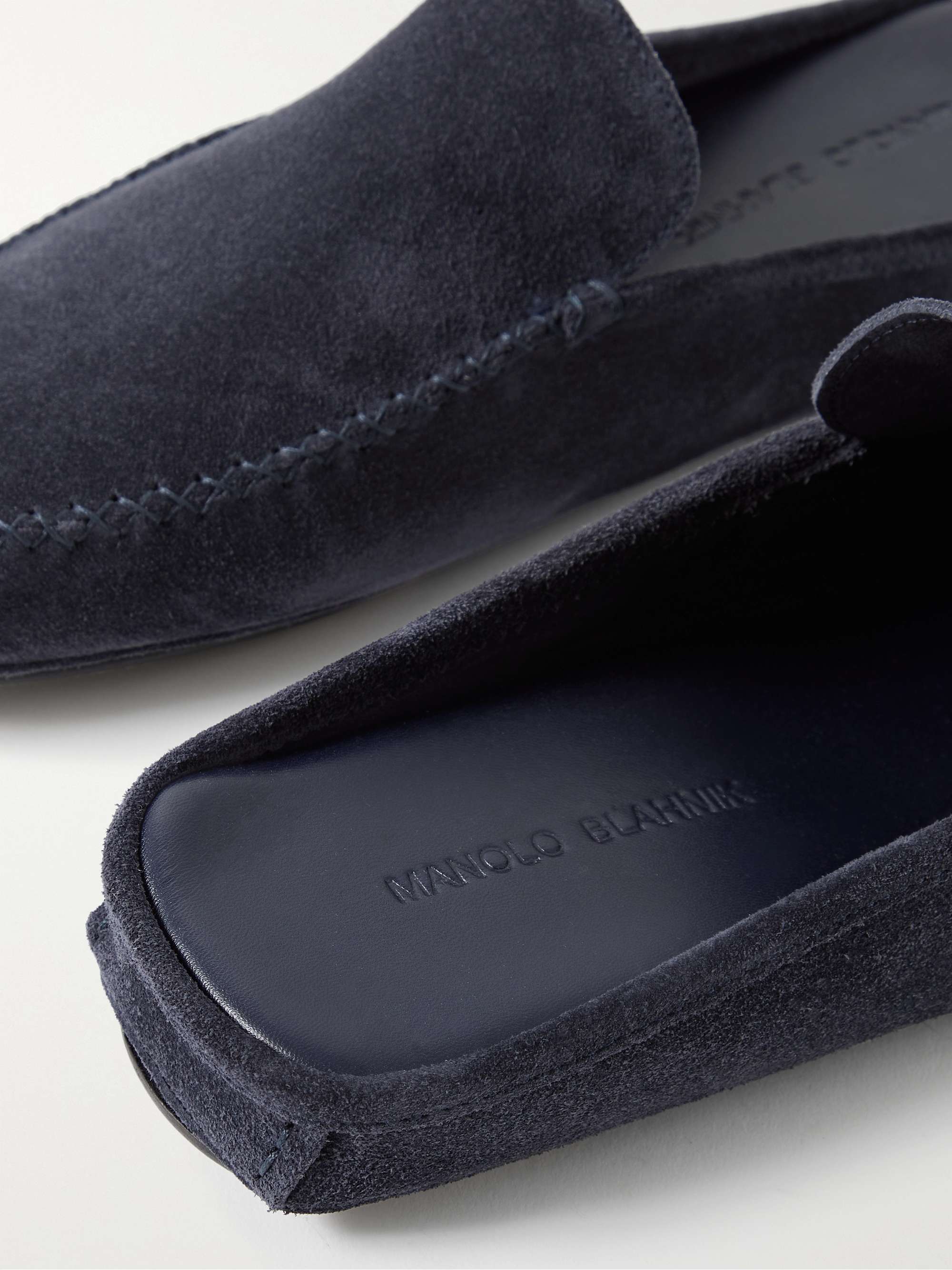 MANOLO BLAHNIK Crawford Suede Slippers