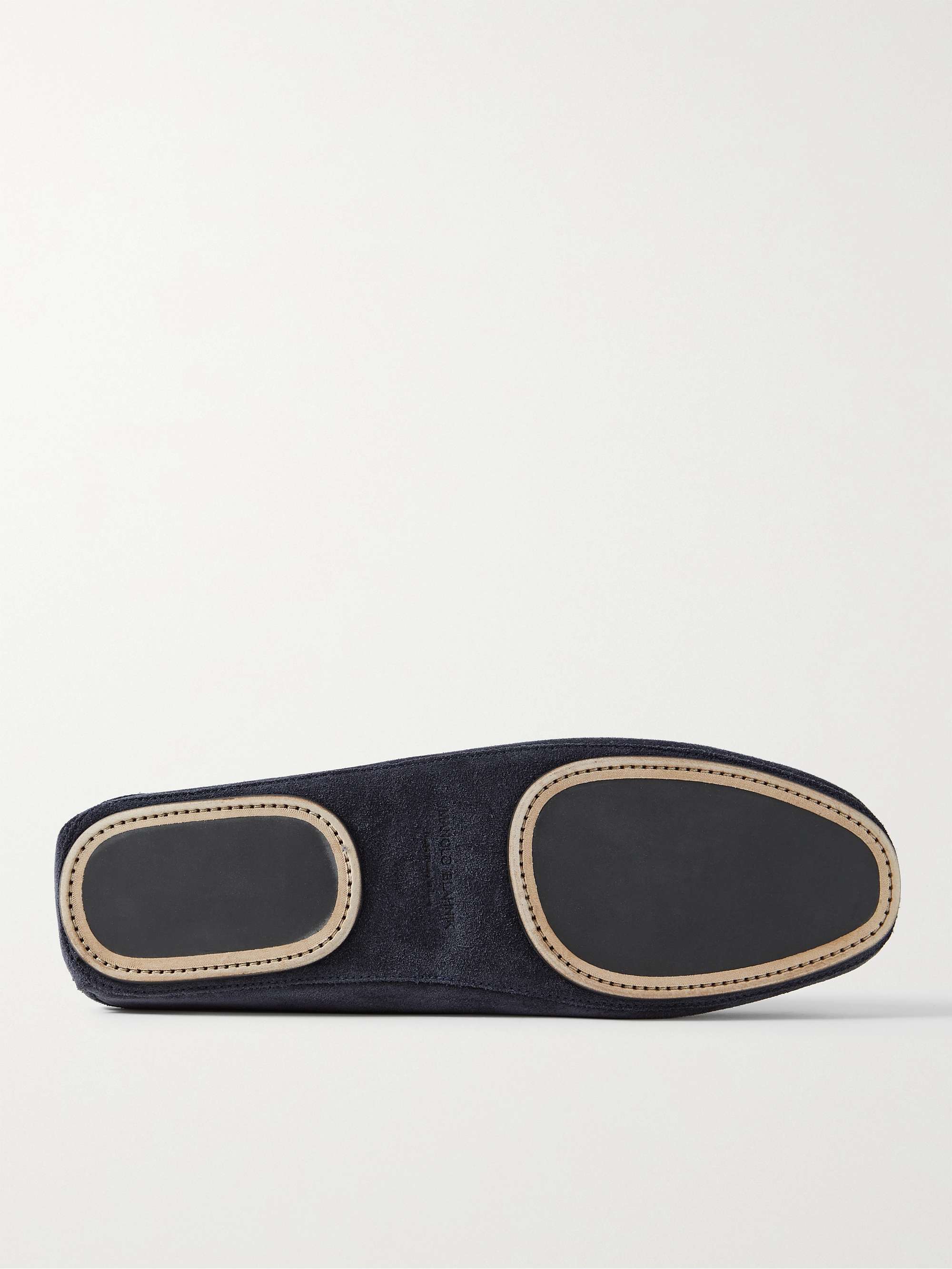 MANOLO BLAHNIK Crawford Suede Slippers