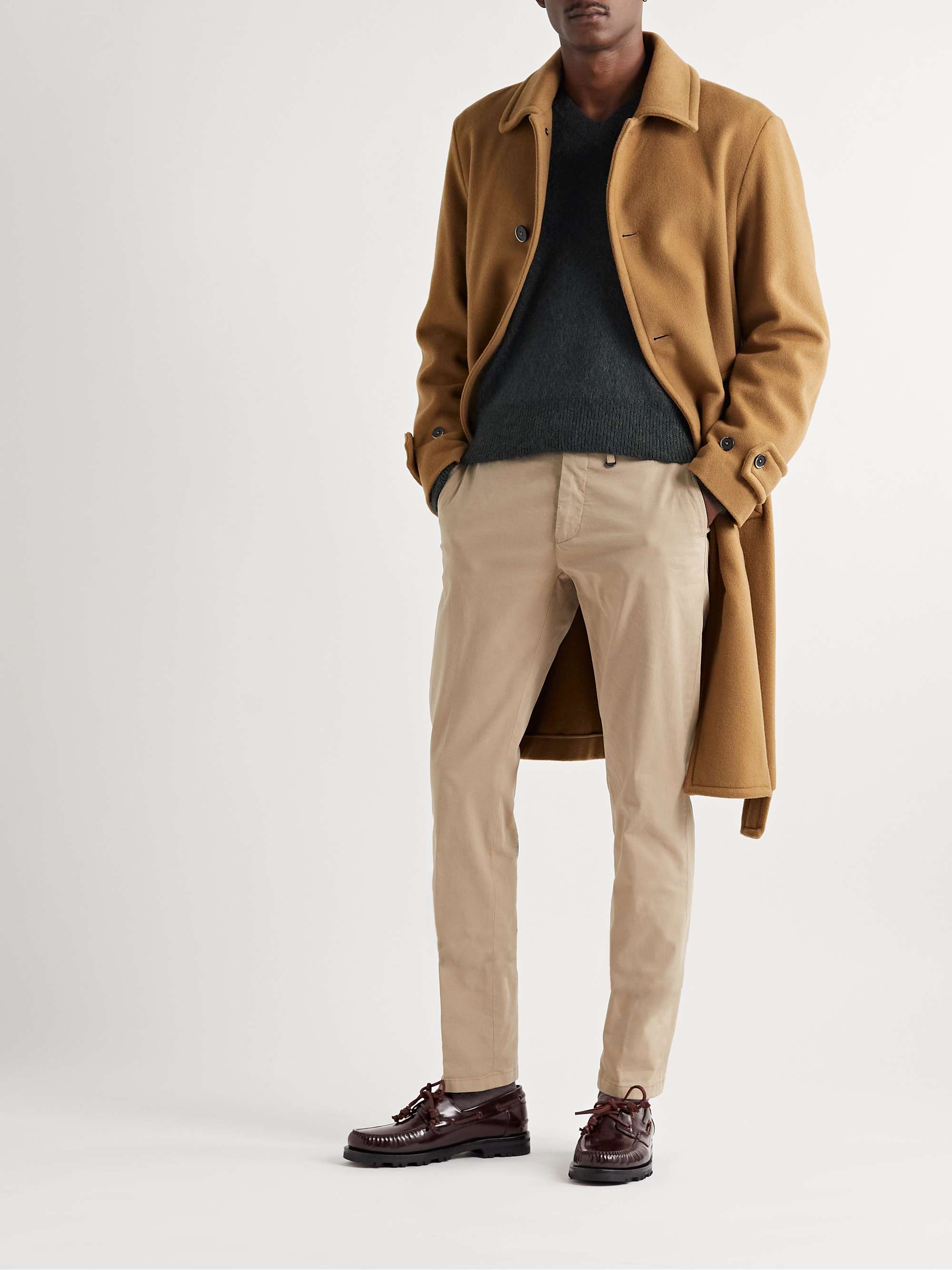 MANOLO BLAHNIK Salcombe Glossed-Leather Boat Shoes