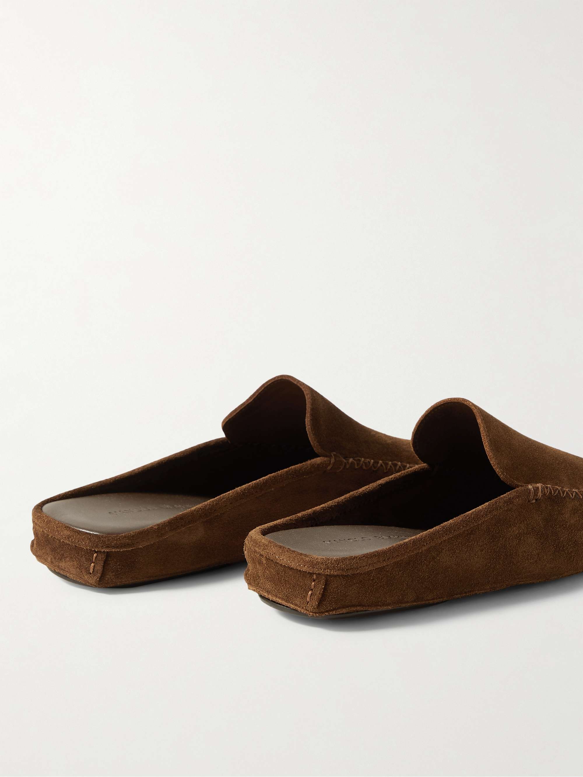 MANOLO BLAHNIK Crawford Suede Slippers