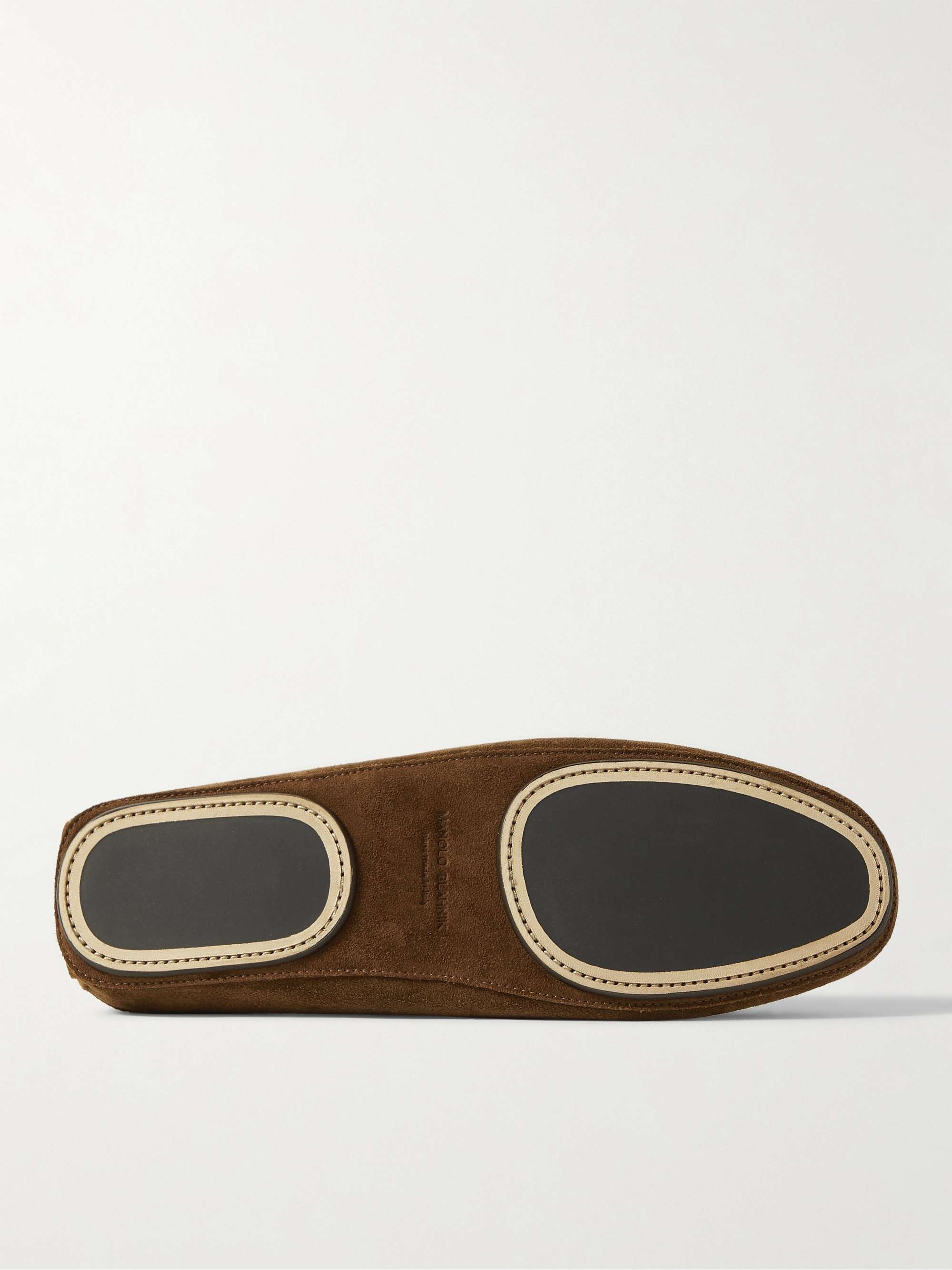 MANOLO BLAHNIK Crawford Suede Slippers