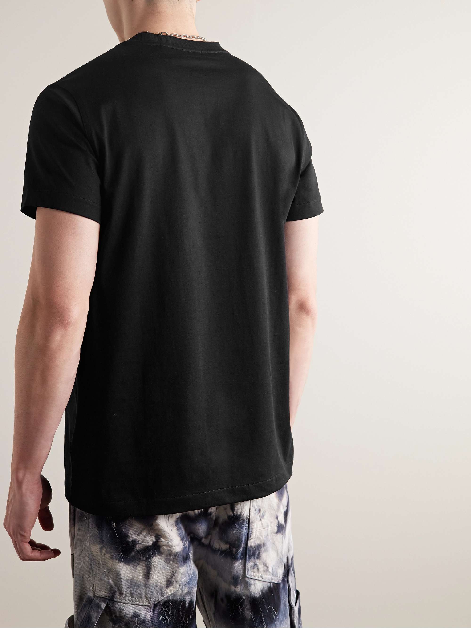 BURBERRY Logo-Embroidered Cotton-Jersey T-Shirt