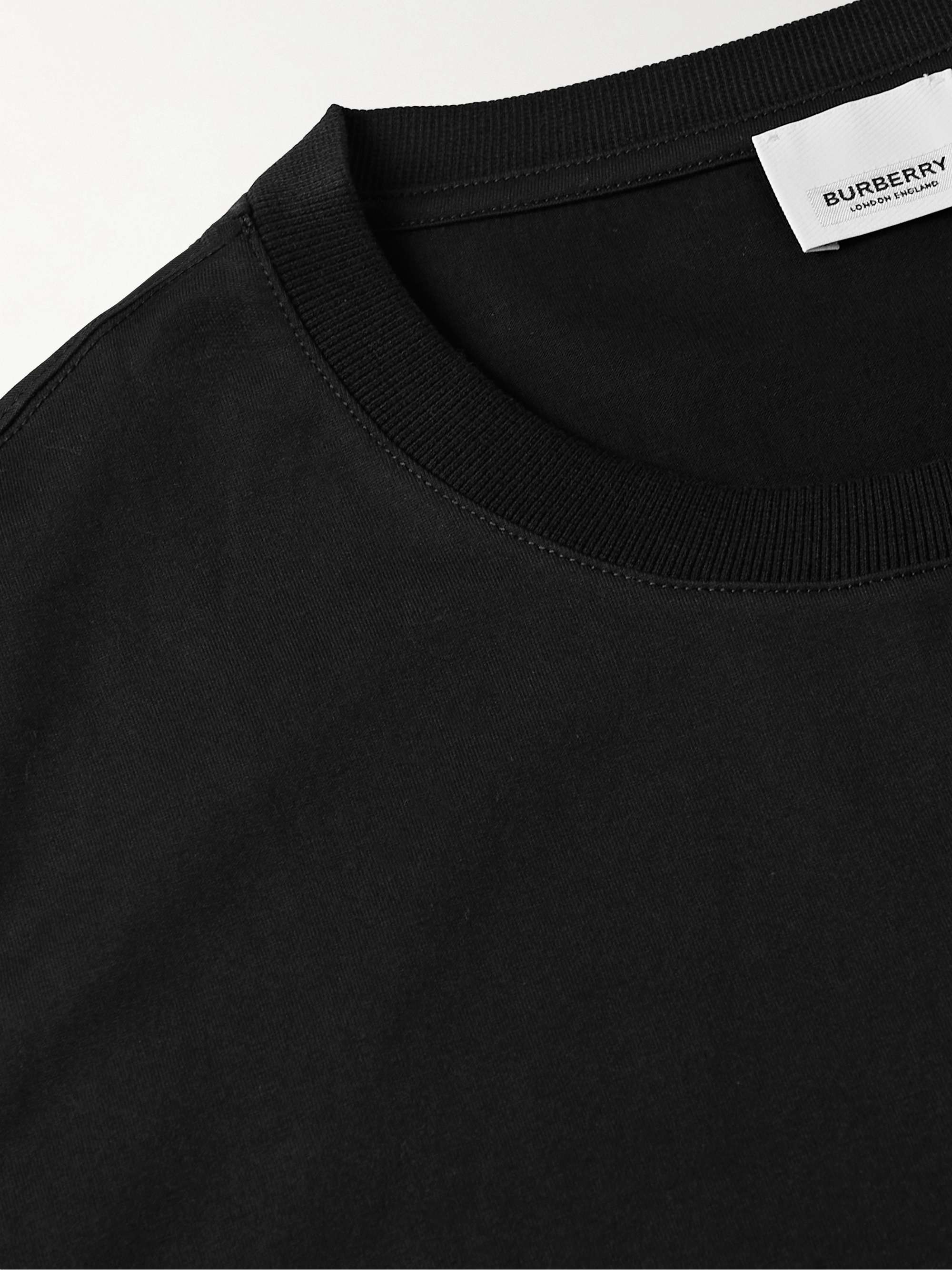 BURBERRY Logo-Embroidered Cotton-Jersey T-Shirt for Men | MR PORTER