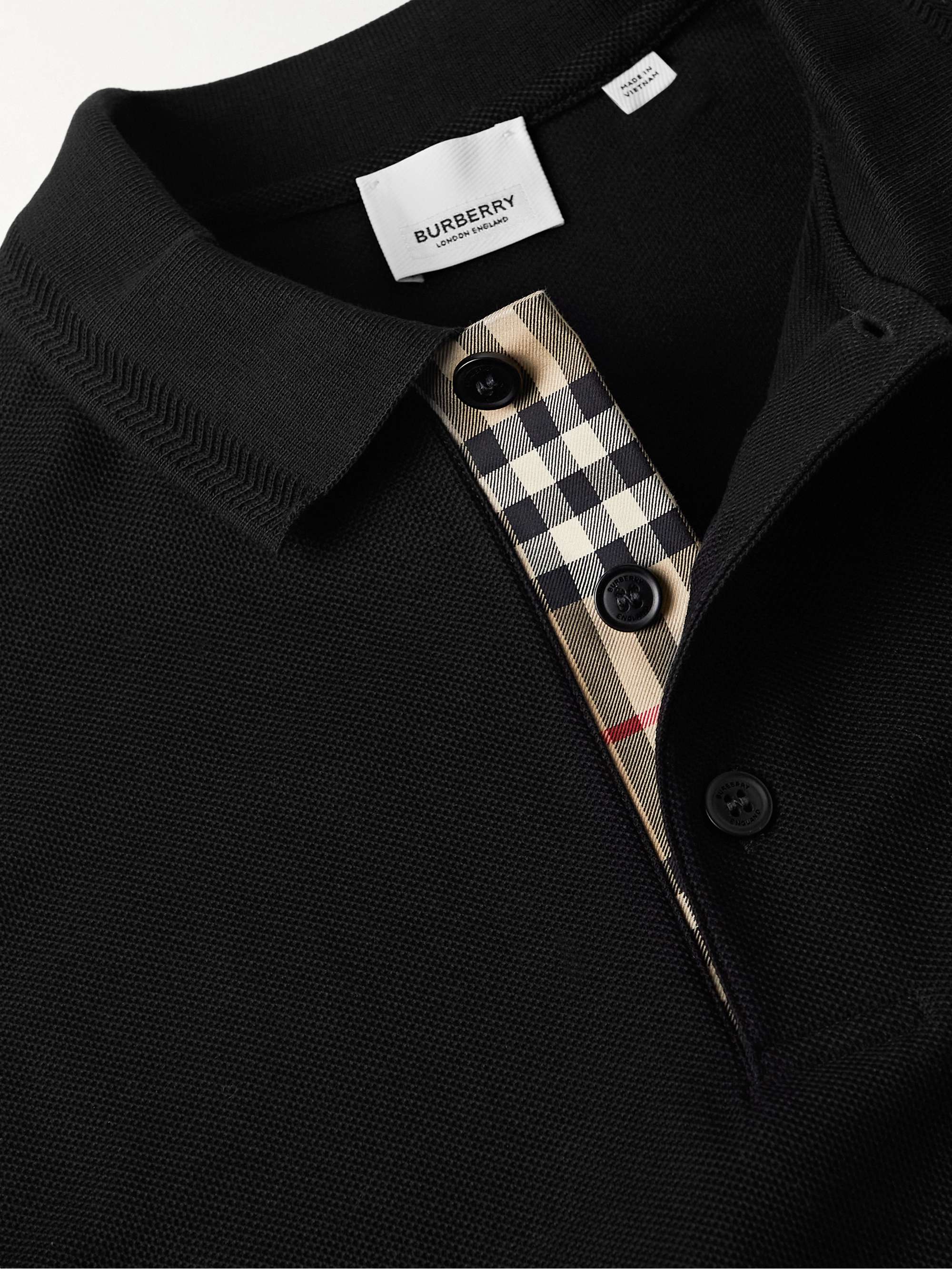 BURBERRY Polohemd aus Baumwoll-Piqué mit Logostickerei