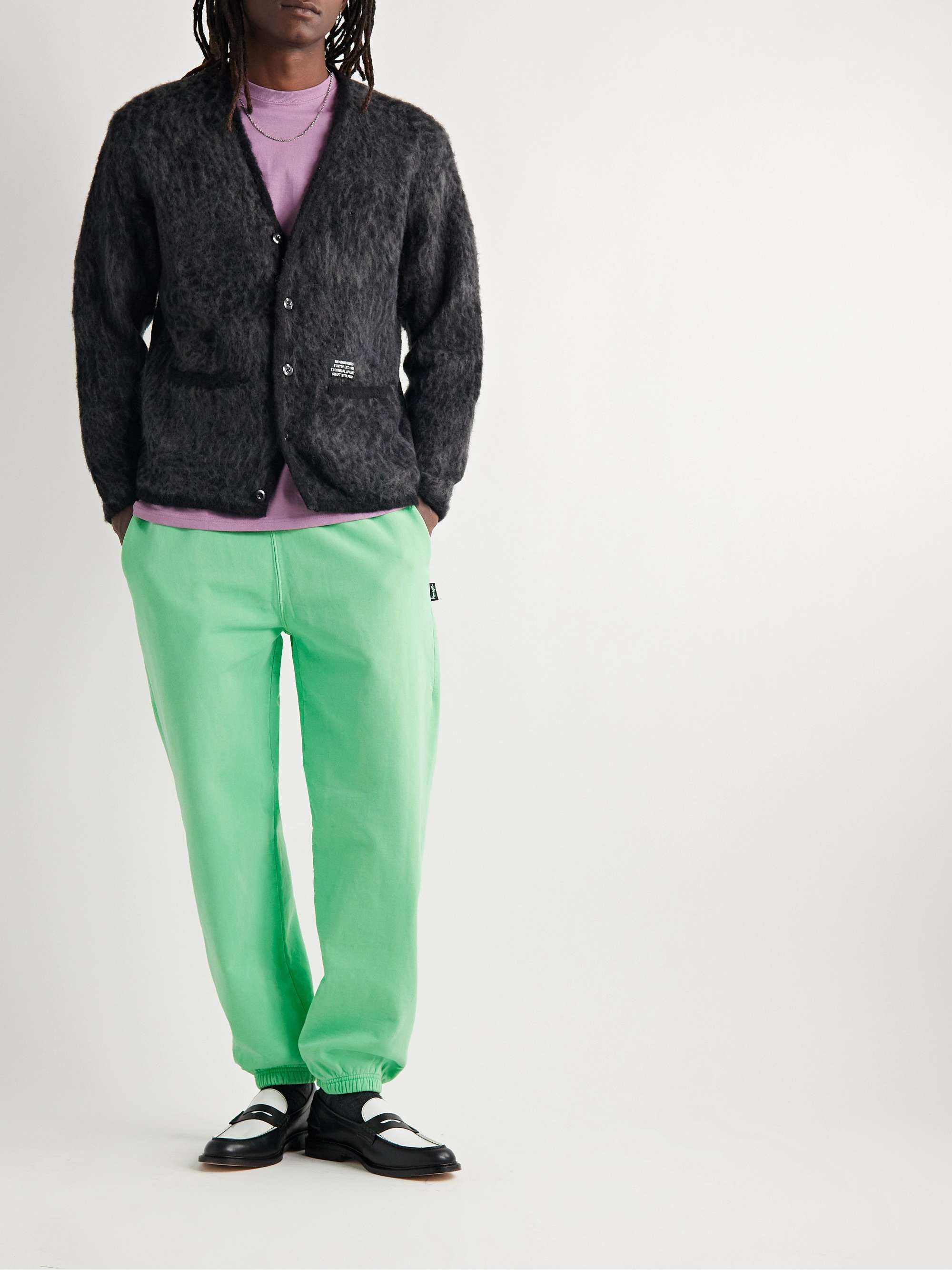 STÜSSY Tapered Cotton-Jersey Sweatpants