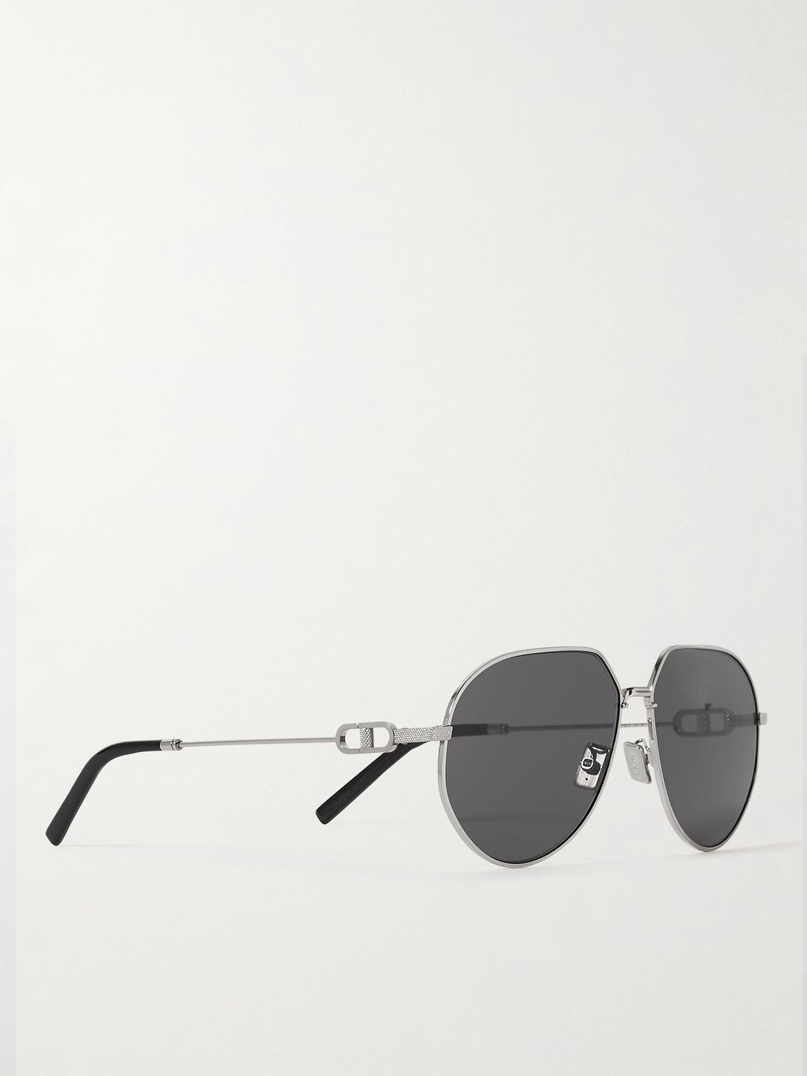 Dior Cd Link A1u Round-frame Silver-tone Sunglasses In Silver